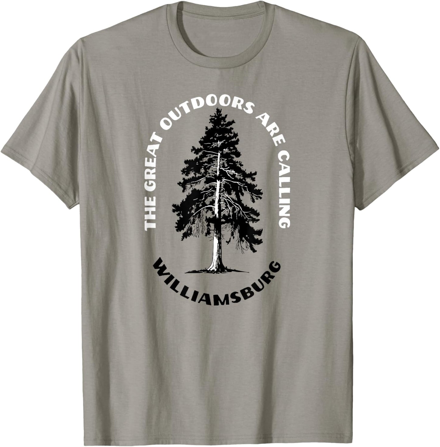 Williamsburg The Great Outdoors Are Calling Tree Nature T-Shirt - T-Shirt | Sand