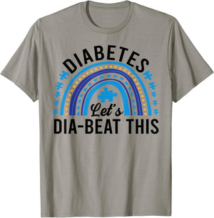 Let's Dia-Beat This - Diabetes Awareness - Support T-Shirt - T-Shirt | Sand