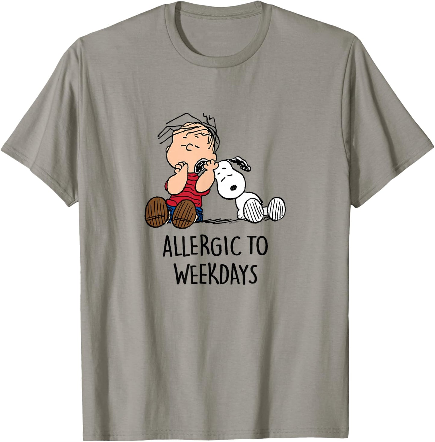 Peanuts - Linus & Snoopy - Allergic to Weekdays T-Shirt - T-Shirt | Sand