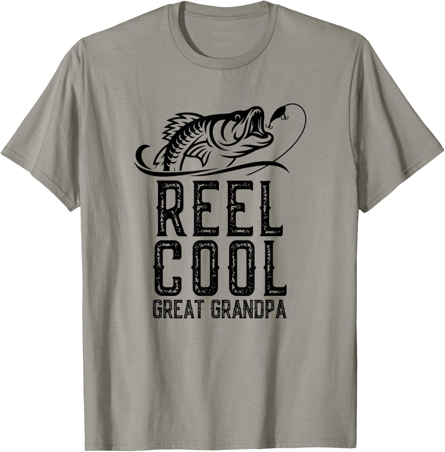 Reel Cool Great Grandpa Fishing Fisherman Funny Retro T-Shirt - T-Shirt | Sand