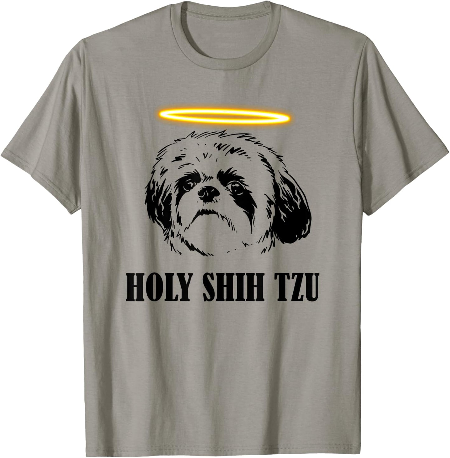 Holy Shih Tzu - Cute Animal Pet Paw Dog Lover Saying Women Girls Kids T-Shirt - T-Shirt | Sand