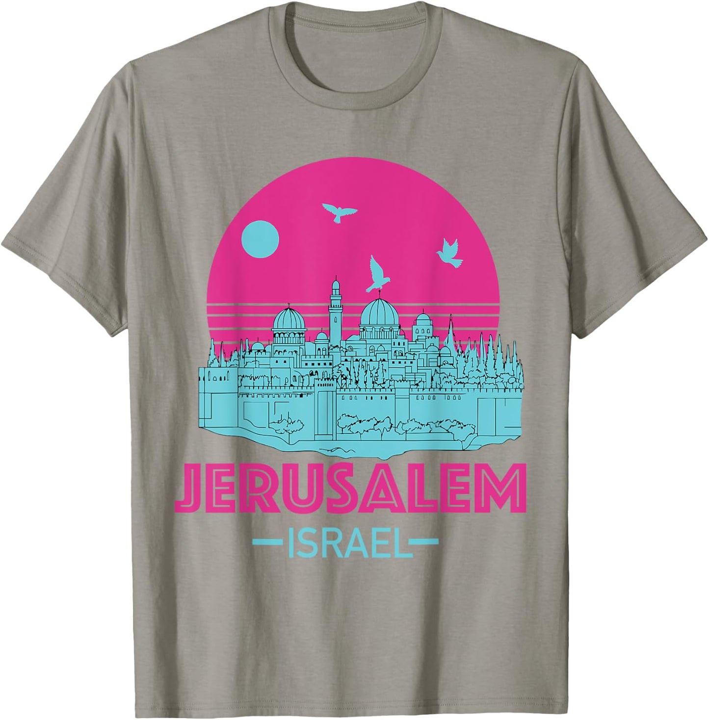 Souvenir de Jérusalem Israël Skyline Juive Israélienne Femmes Hommes T-Shirt - T-Shirt | Sand