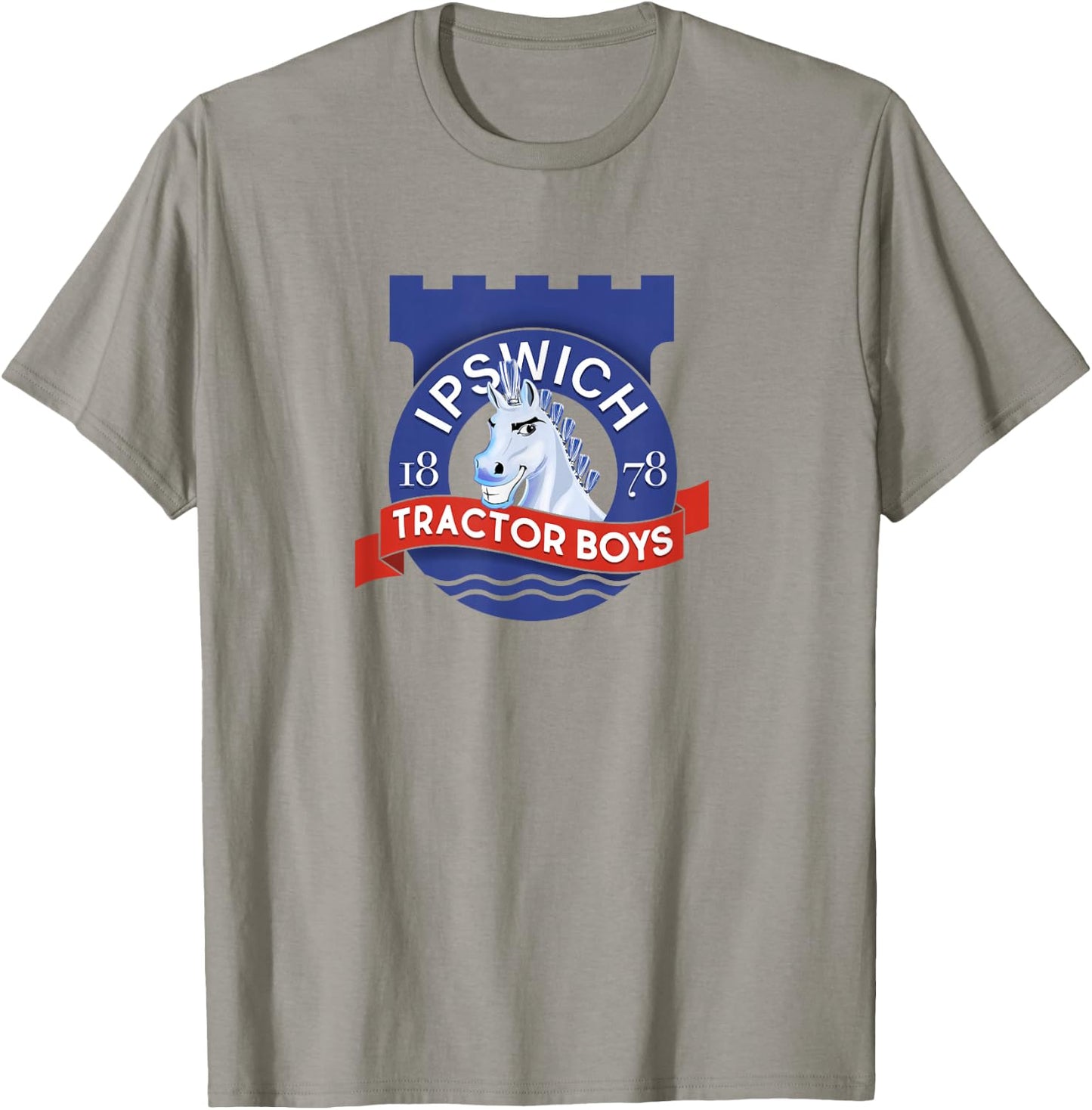 Ipswich Town Fan Tractor Boys - Suffolk Punch Badge T-Shirt - T-Shirt | Sand