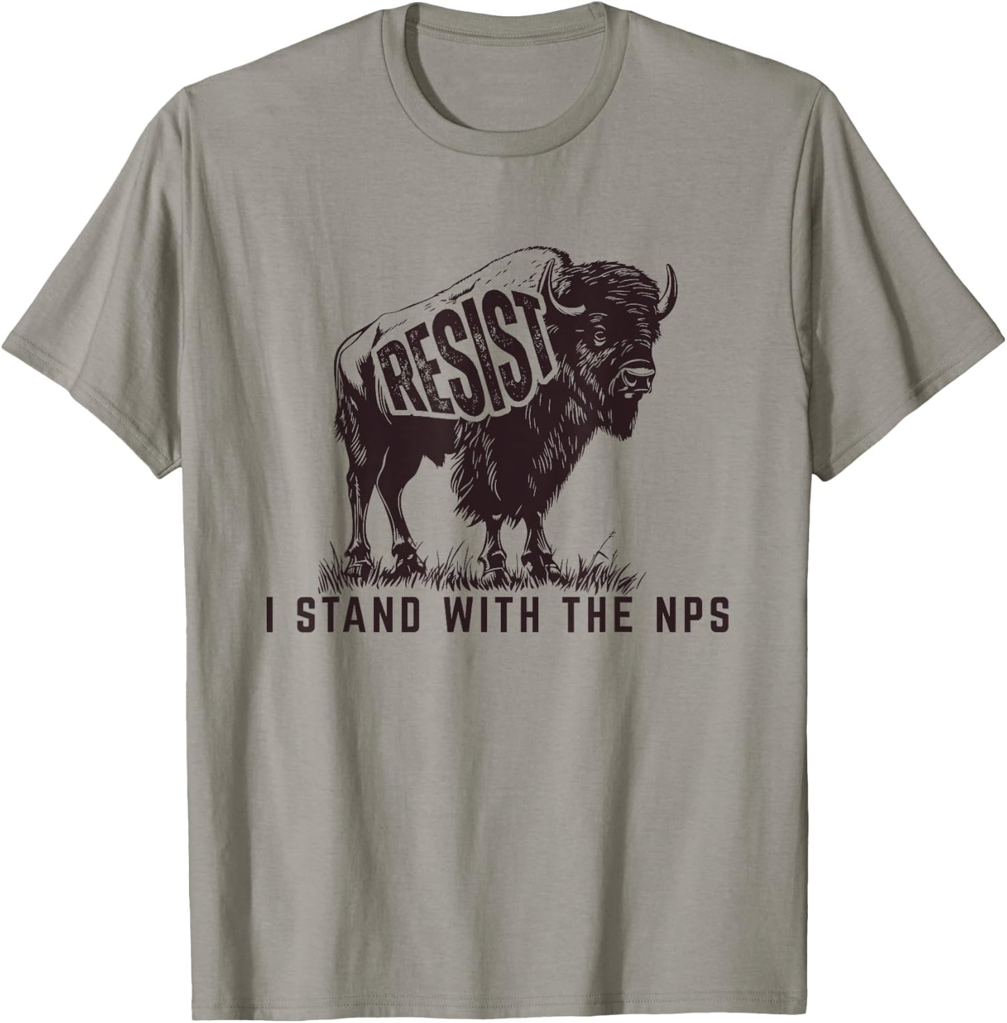 Resist, I Stand With The NPS National Park Support T-Shirt - T-Shirt | Sand