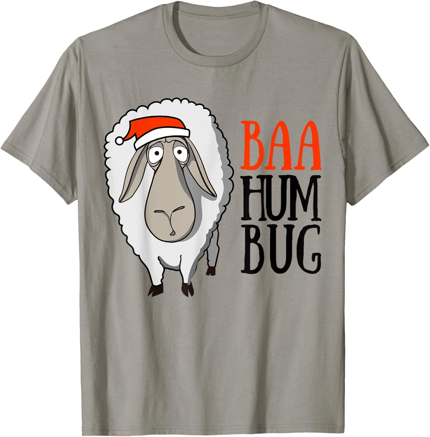 Funny Bah Humbug Sheep Christmas Gift Baa Humbug T-Shirt - T-Shirt | Sand
