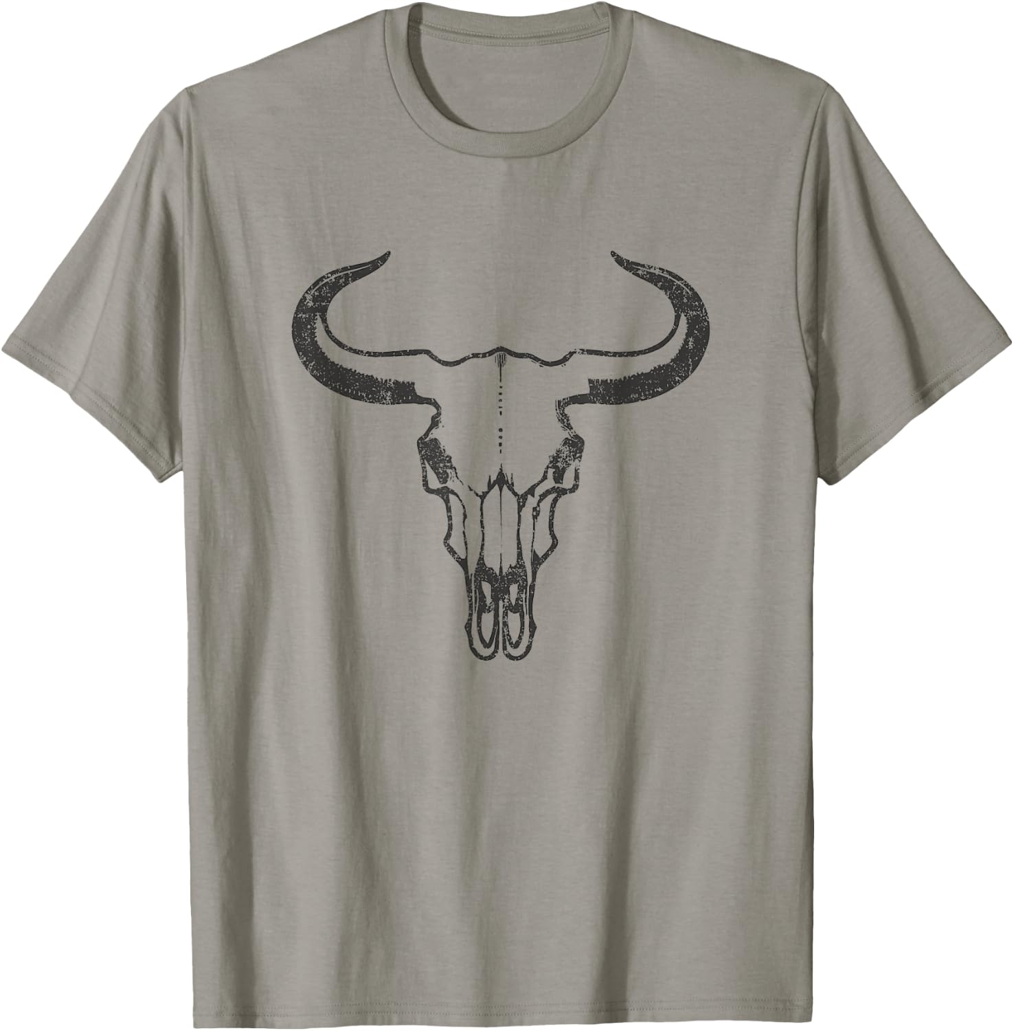 Western Country Graphic Animal Men Women Vintage Cow Skull T-Shirt - T-Shirt | Sand