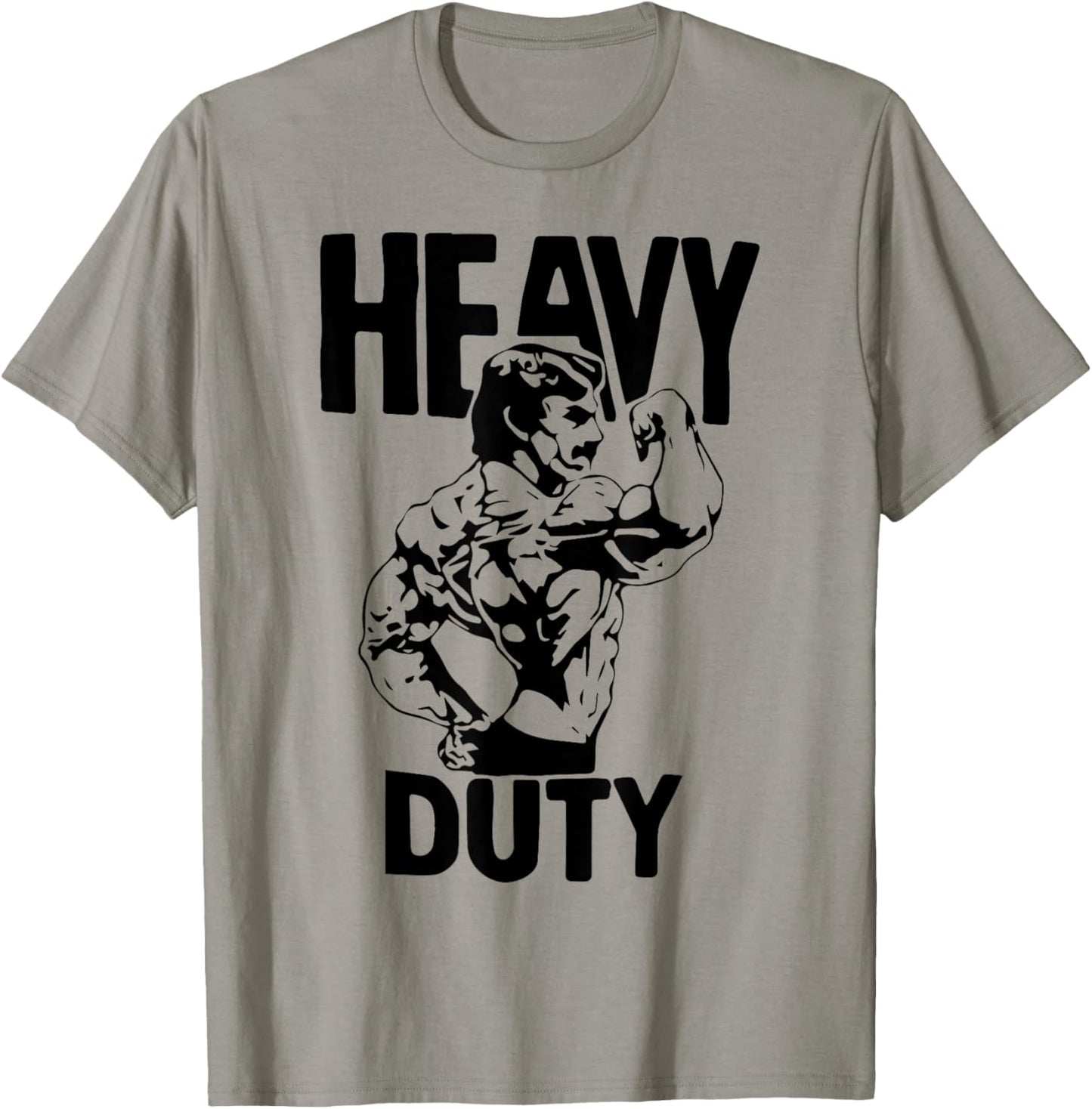 Heavy Duty Lift Heavy Get Big Weightlifting Love Gym Fitness , White T-Shirt - T-Shirt | Sand