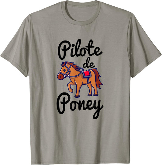Pony Pilot T Shirt Riding Horse T-Shirt - T-Shirt | Sand