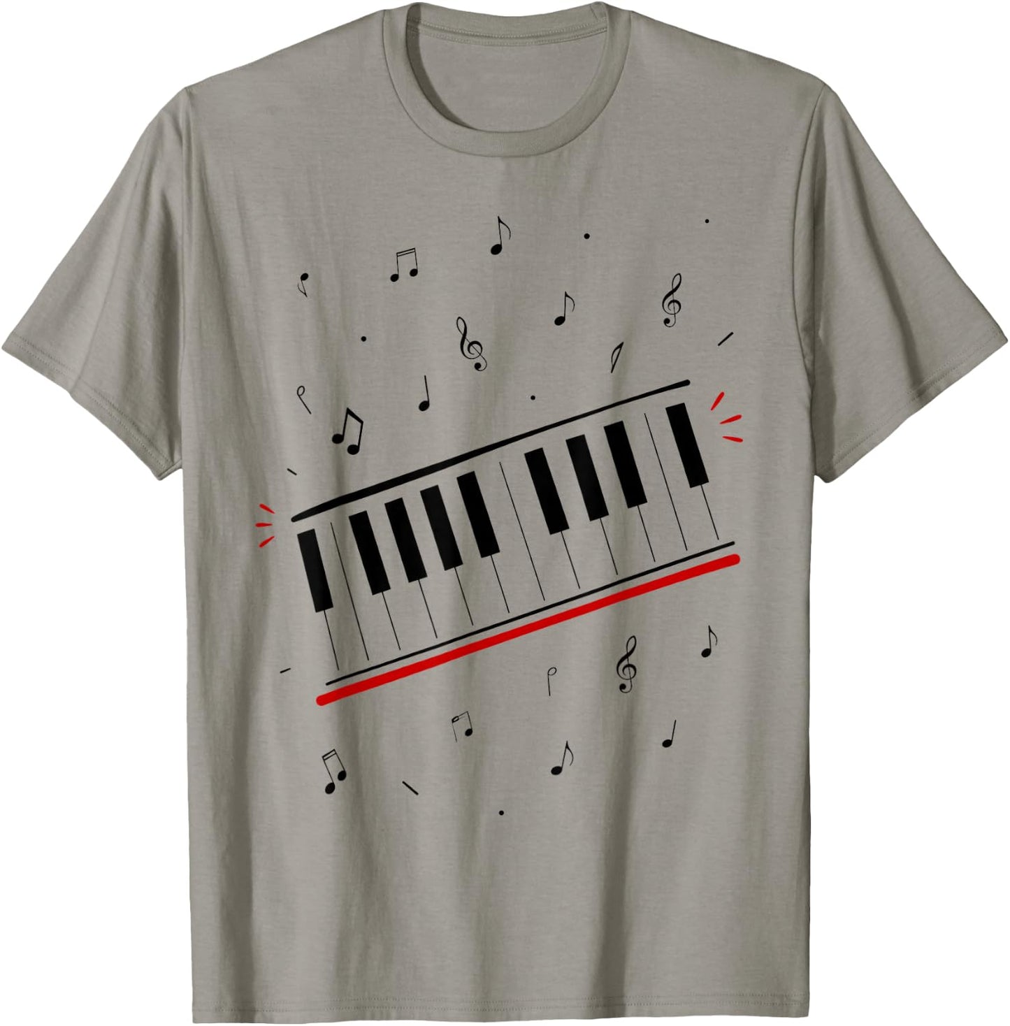 Piano Beat Keyboard Musiknoten Pianist Musikinstrument T-Shirt - T-Shirt | Sand