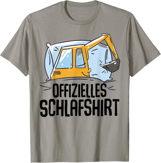 Bagger Offizielles Schlafshirt Schlafanzug Nachthemd Bagger T-Shirt - T-Shirt | Sand