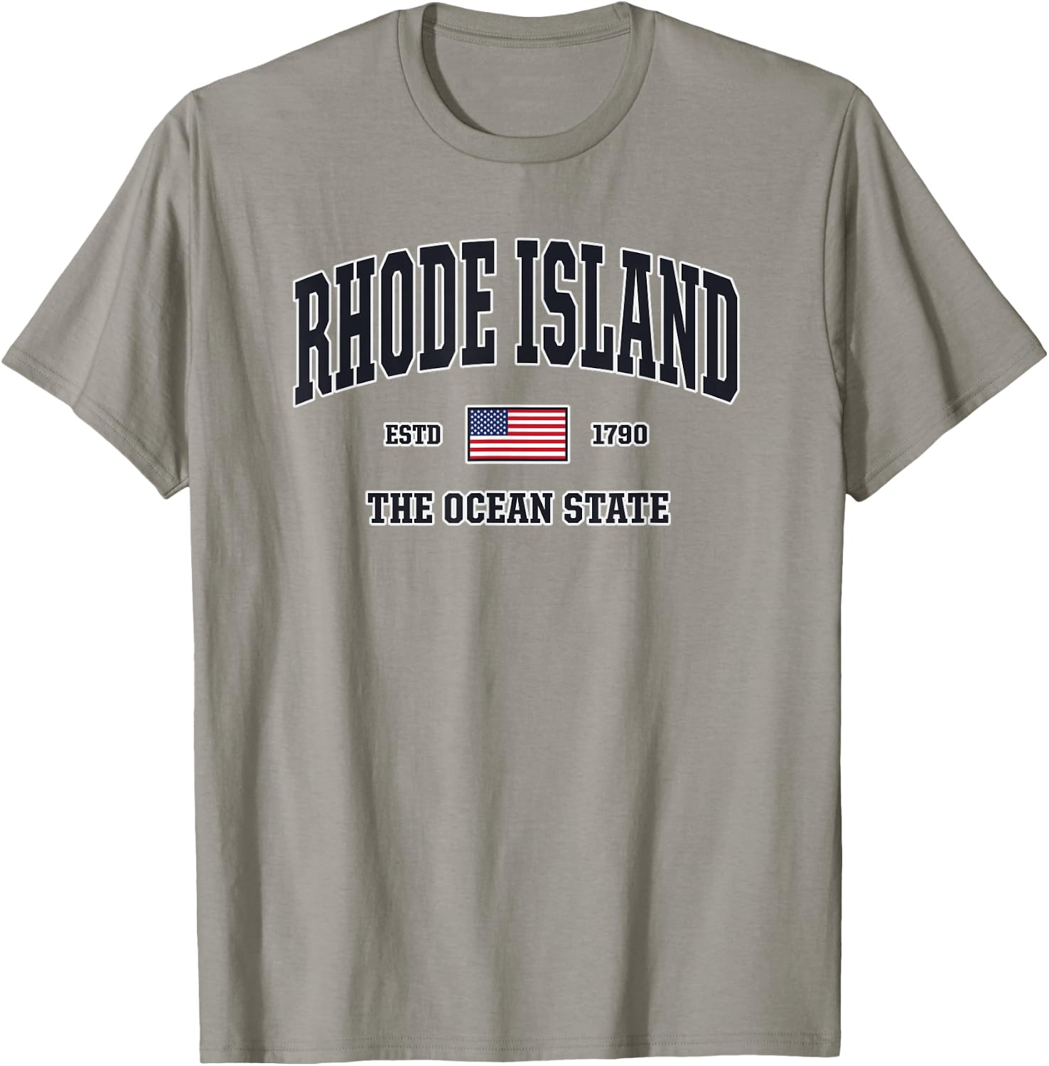 Rhode Island , Patriotic American Flag Veteran Gifts T-Shirt - T-Shirt | Sand