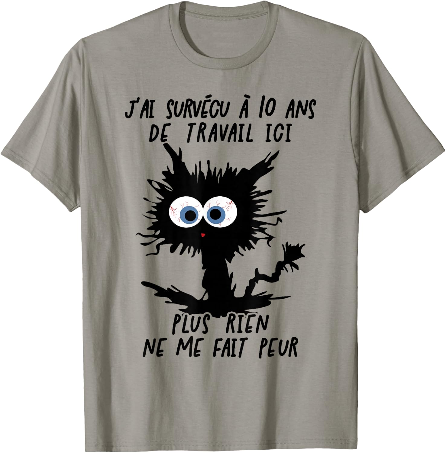 I Survived 10 Years Work Here T-Shirt - T-Shirt | Sand