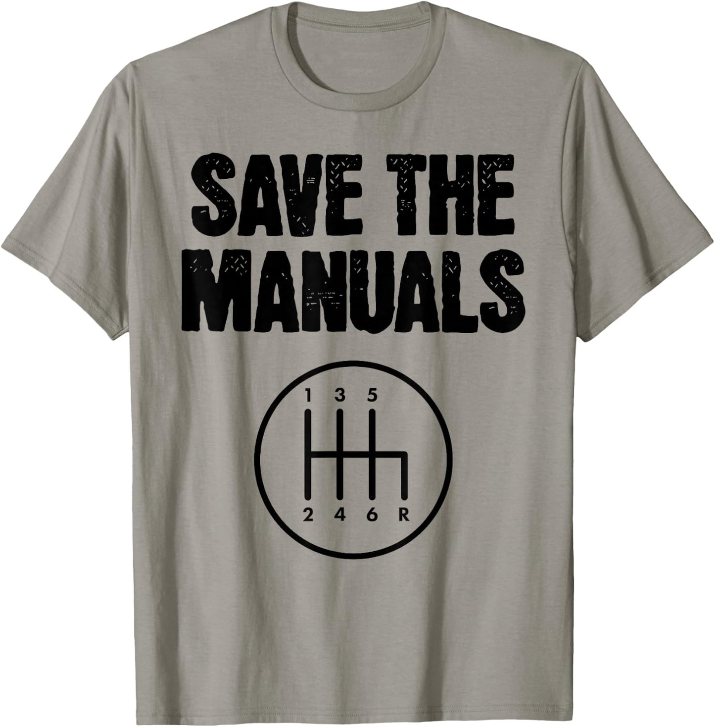 Save The Manuals Schaltgetriebe mit Schaltgetriebe T-Shirt - T-Shirt | Sand