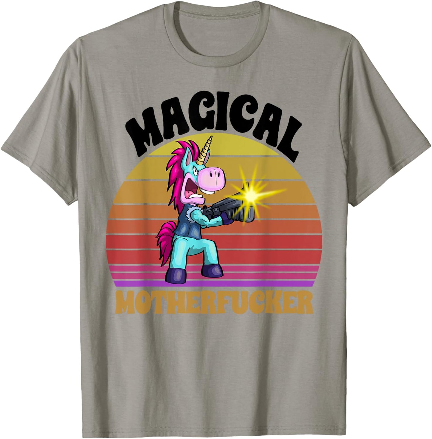 Magical Motherfucker Unicorn Love Fantasy Mad Angry Funny T-Shirt - T-Shirt | Sand