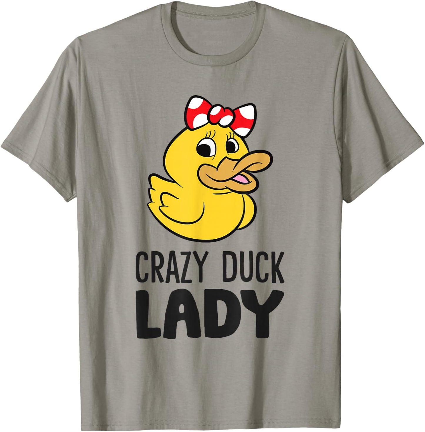 Rubber Duck Women Girl Crazy Duck Lady T-Shirt - T-Shirt | Sand