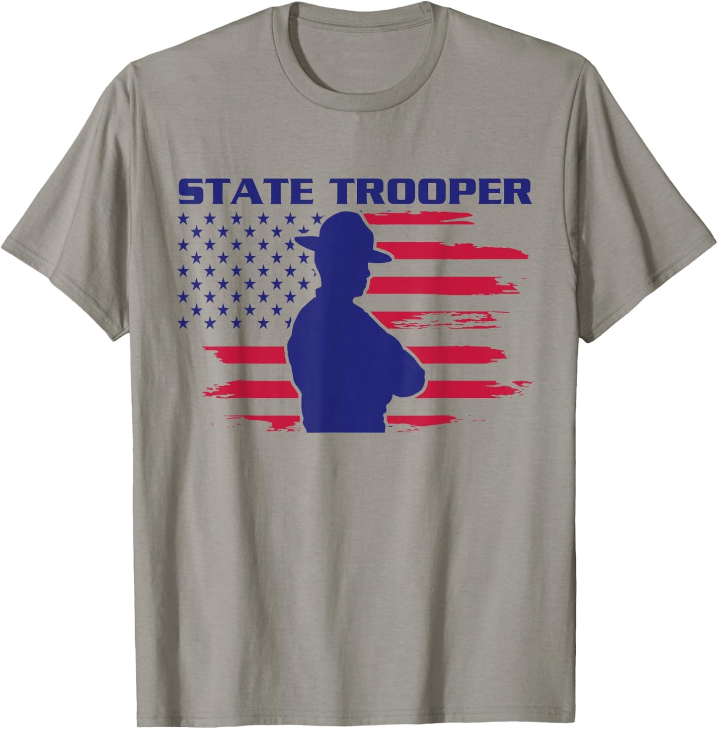 State Trooper American Flag, Highway Trooper, State Trooper T-Shirt - T-Shirt | Sand