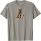 German Shepherd Dog 4th of July American USA Flag Dog Mom T-Shirt - T-Shirt | Sand