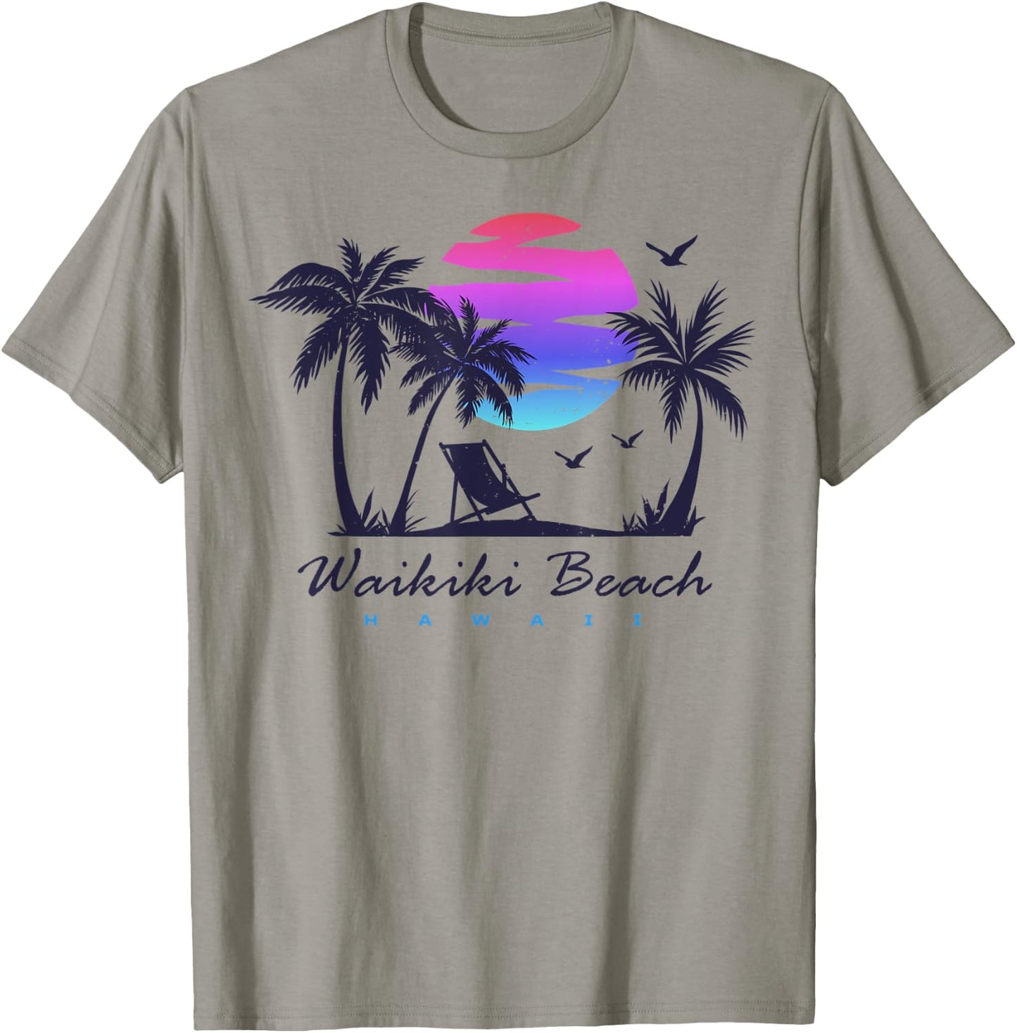 WAIKIKI BEACH HAWAII Family Vacation Retro Vintage Sunset Women Kids T-Shirt - T-Shirt | Sand