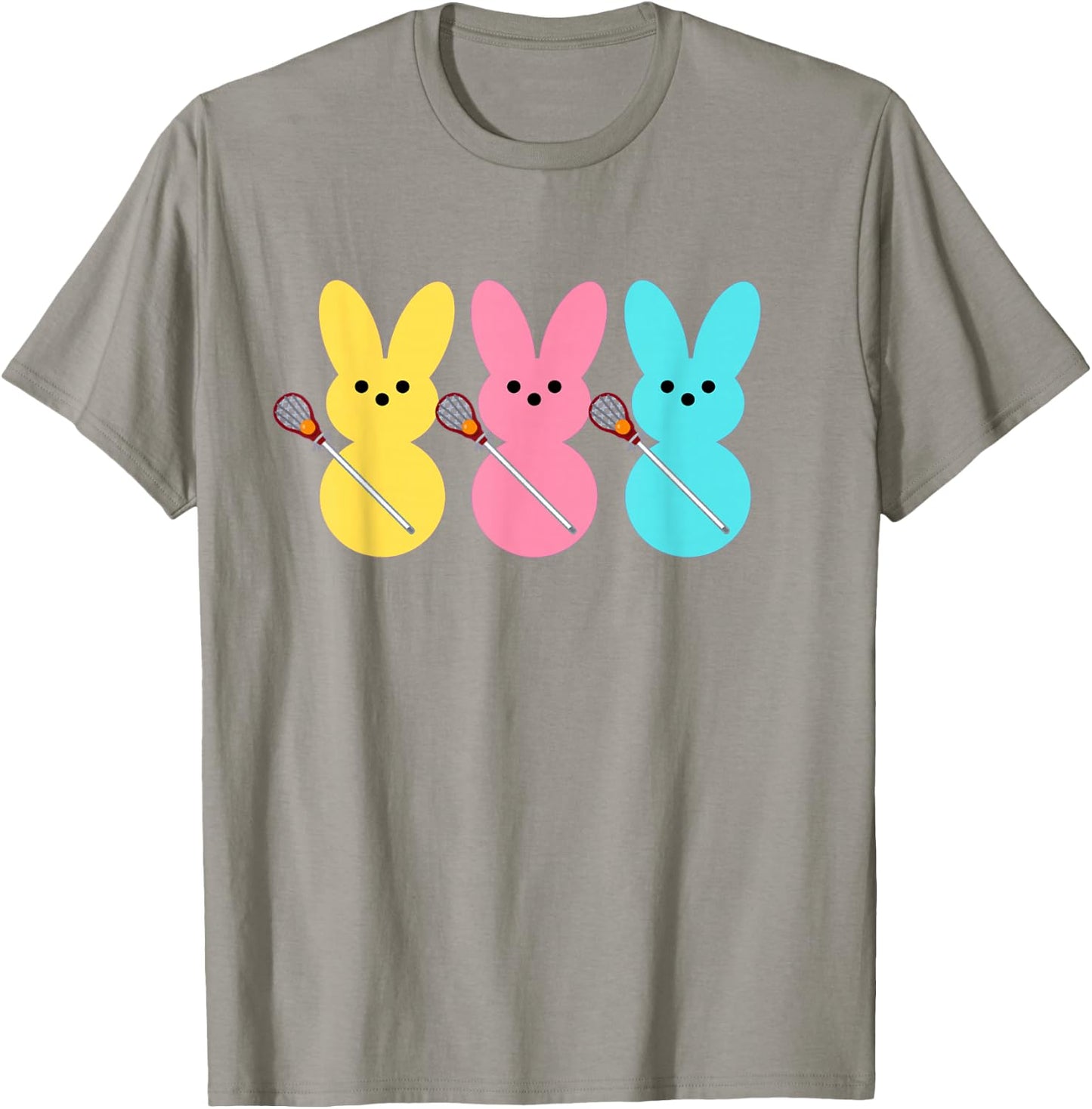 Cute Lacrosse Player Bunny Kids Boys Easter Lacrosse T-Shirt - T-Shirt | Sand