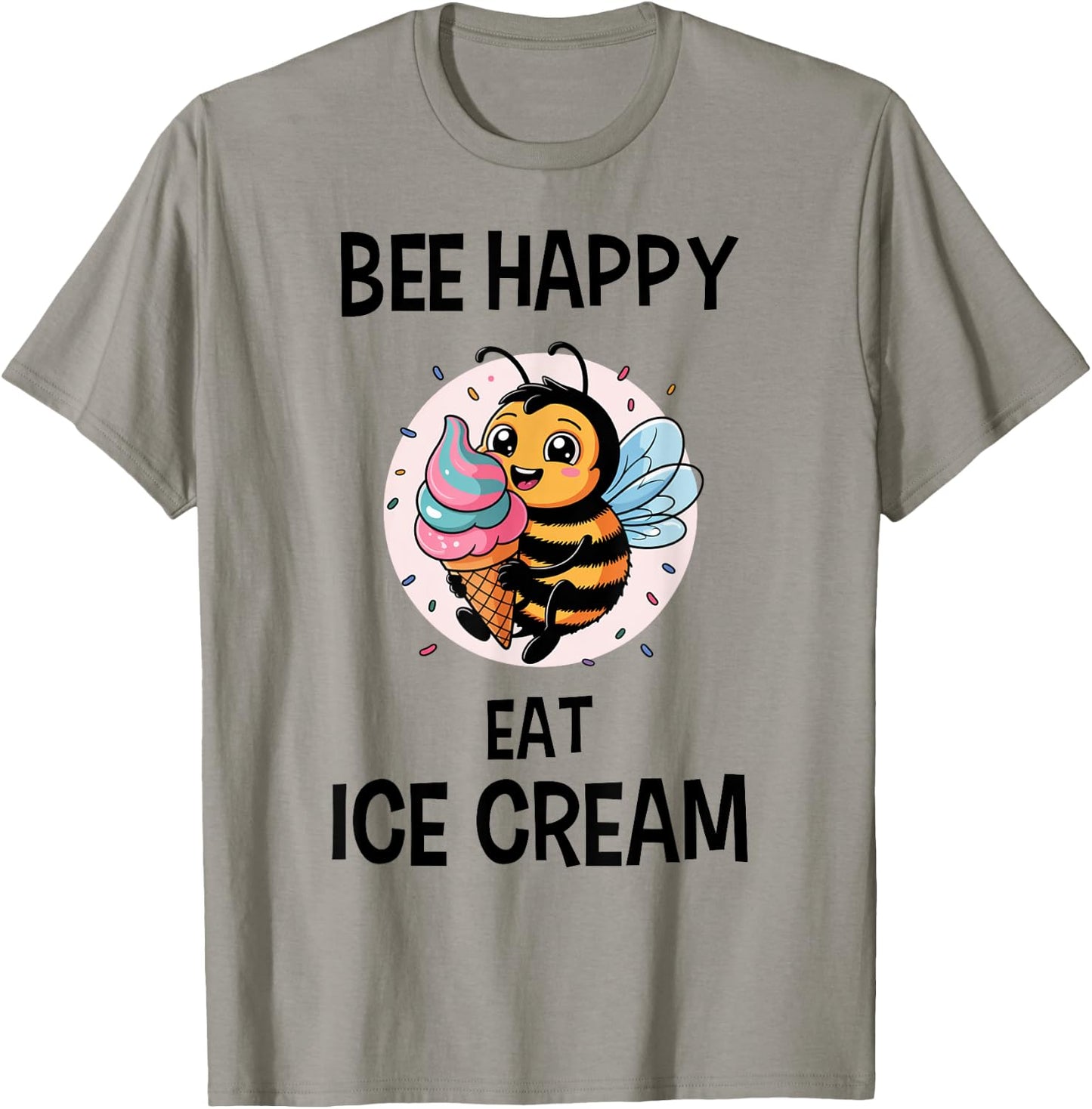 Bee Ice Cream Shirt Bee Pun Bee Lover Ice Cream Lover T-Shirt - T-Shirt | Sand