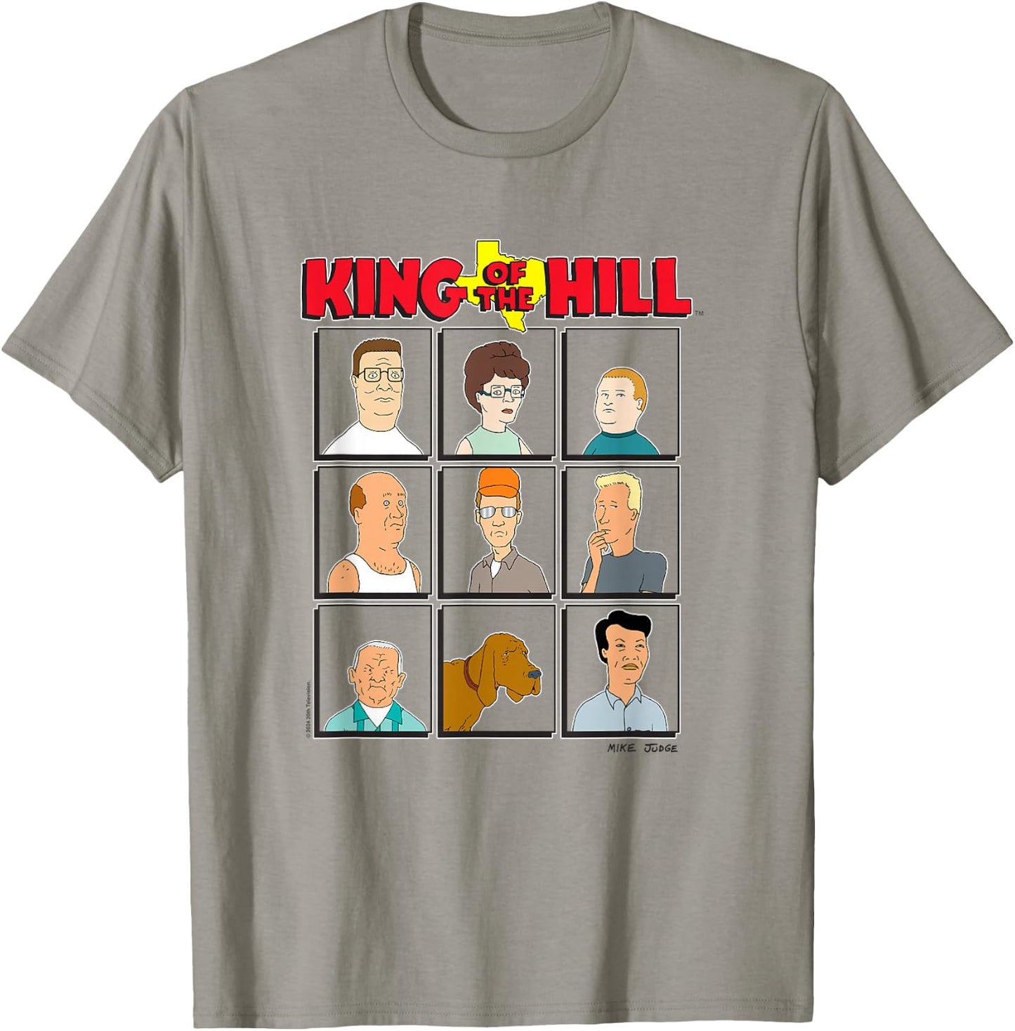 King Of The Hill Cast of Characters The Neighbor Bunch T-Shirt - T-Shirt | Sand