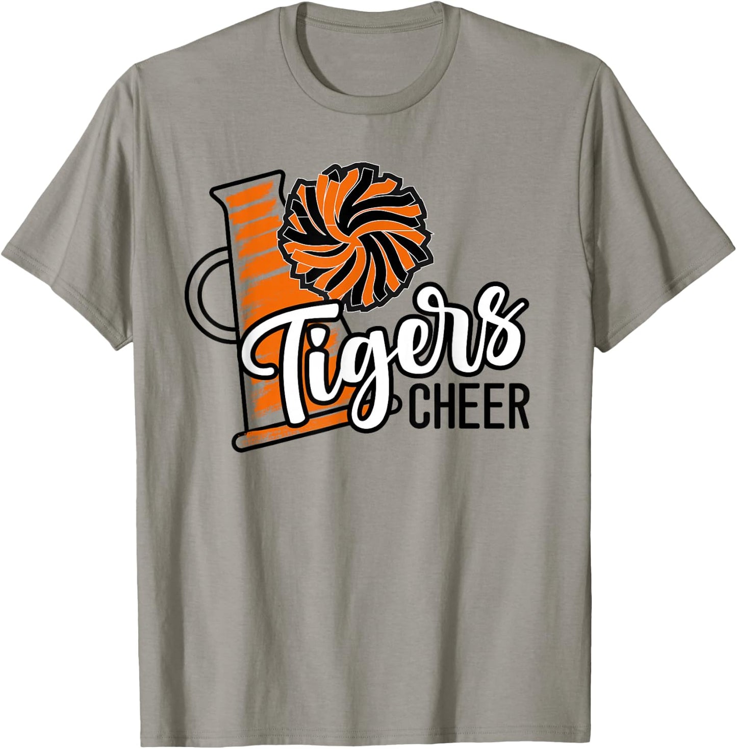 Tigers Cheer Orange Black cheerleading school spirit girls T-Shirt - T-Shirt | Sand