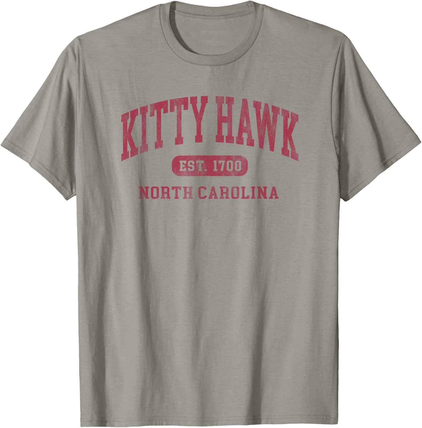 Kitty Hawk North Carolina Retro Varsity Established Souvenir T-Shirt - T-Shirt | Sand