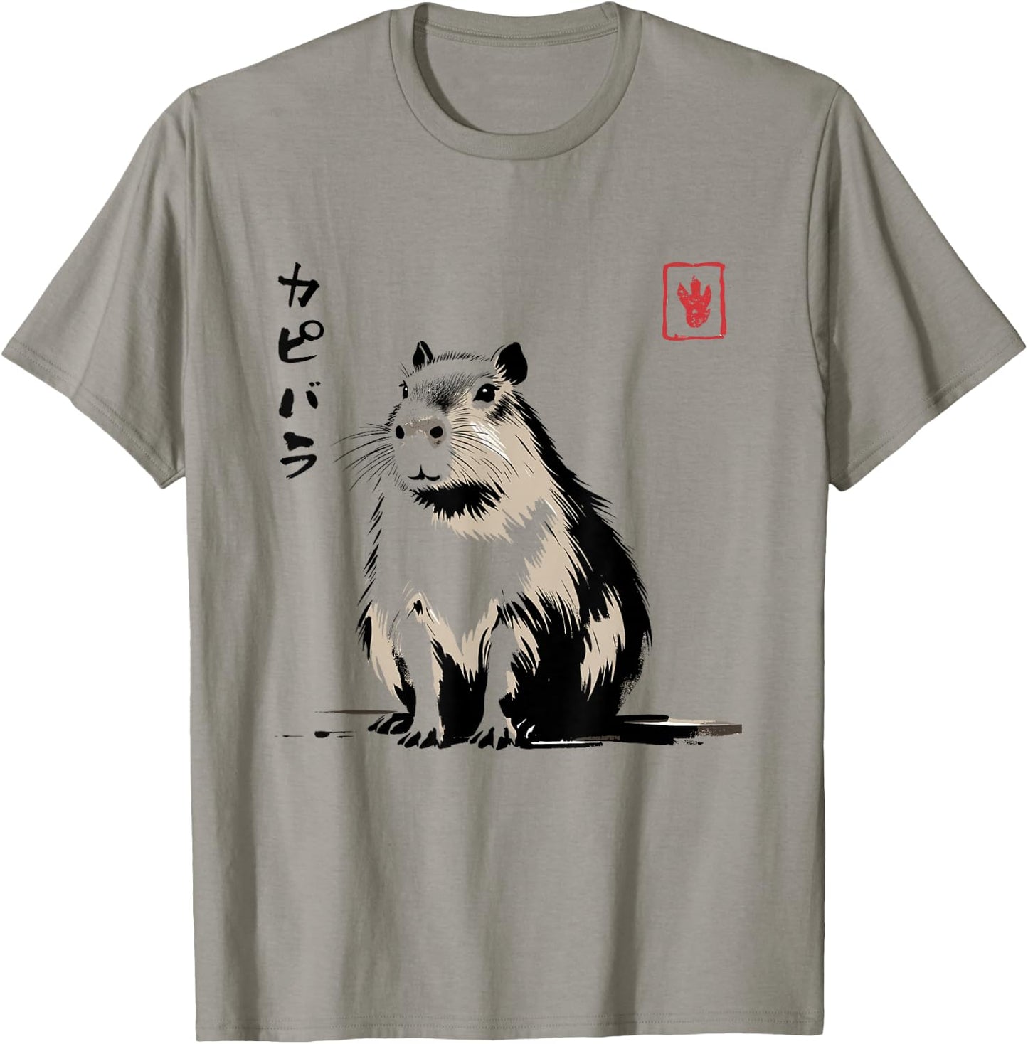 Kawaii Capybara Anime Japanese Streetwear Funny Capybara , White T-Shirt - T-Shirt | Sand