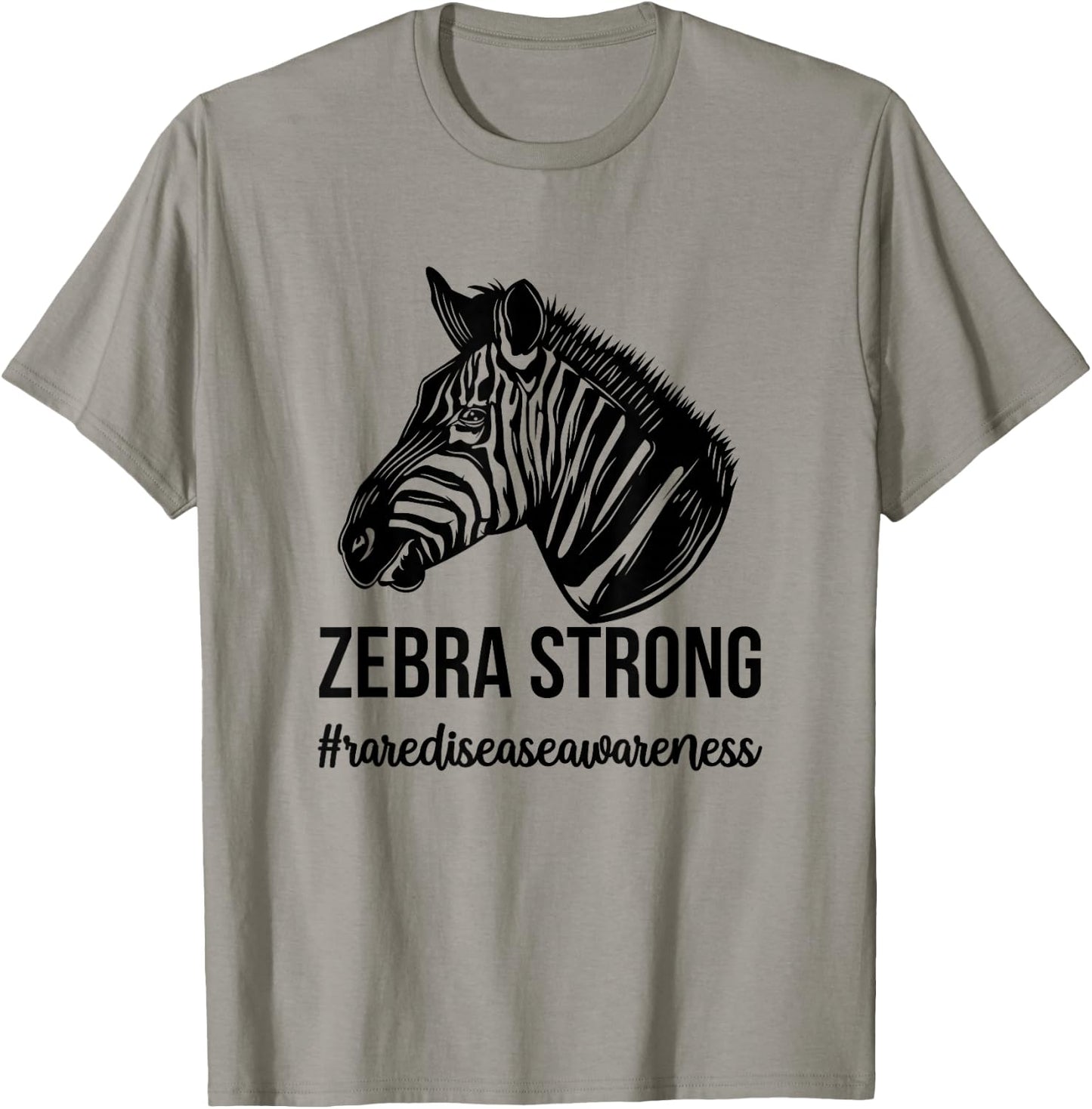 Zebra Strong Rare Disease Warrior Rare Disease Awareness T-Shirt - T-Shirt | Sand