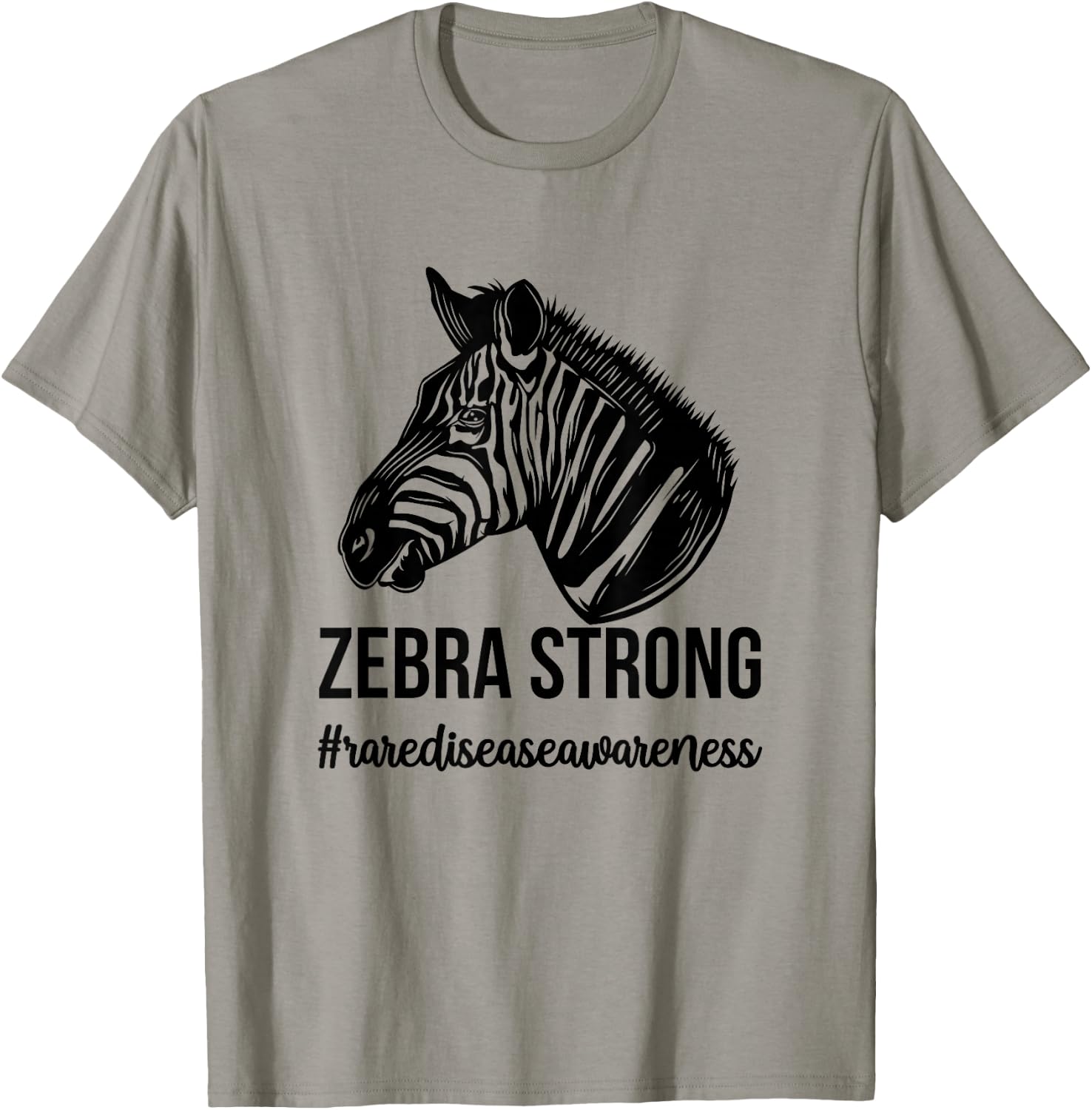 Zebra Strong Rare Disease Warrior Rare Disease Awareness T-Shirt - T-Shirt | Sand