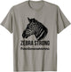 Zebra Strong Rare Disease Warrior Rare Disease Awareness T-Shirt - T-Shirt | Sand