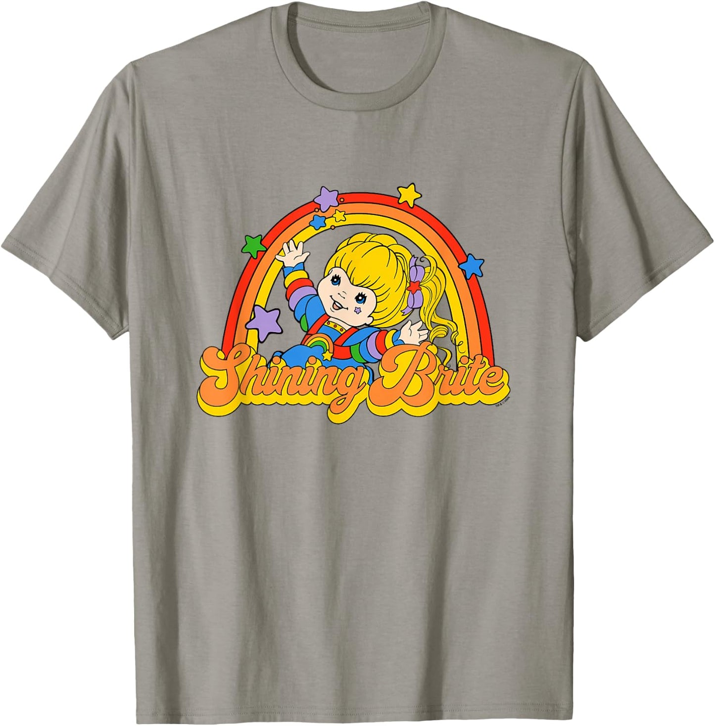 Rainbow Brite Shining Brite Girl Vintage Big Chest Logo T-Shirt - T-Shirt | Sand