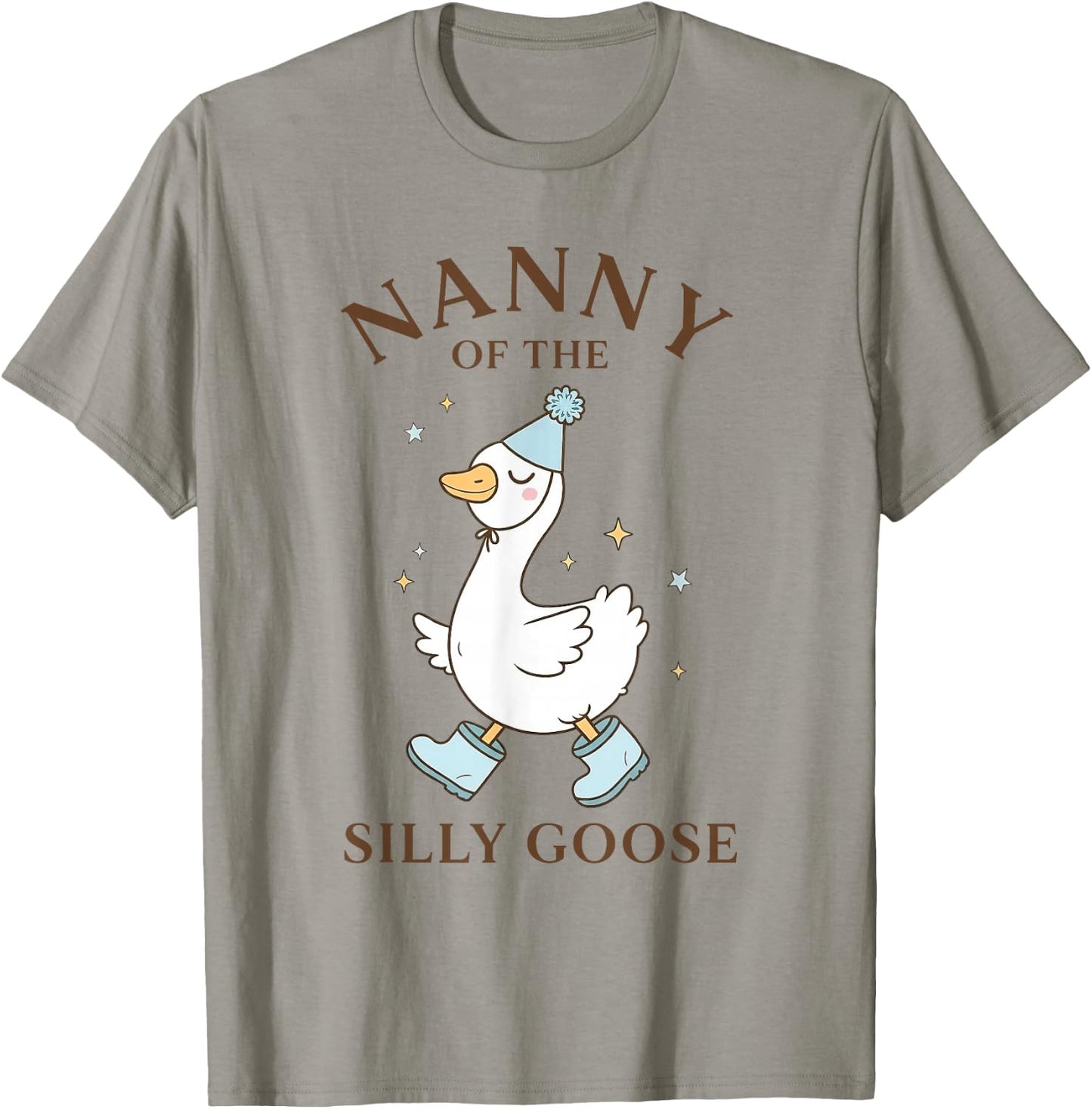 Nanny of The Silly Goose Birthday Family 1st Birthday T-Shirt - T-Shirt | Sand