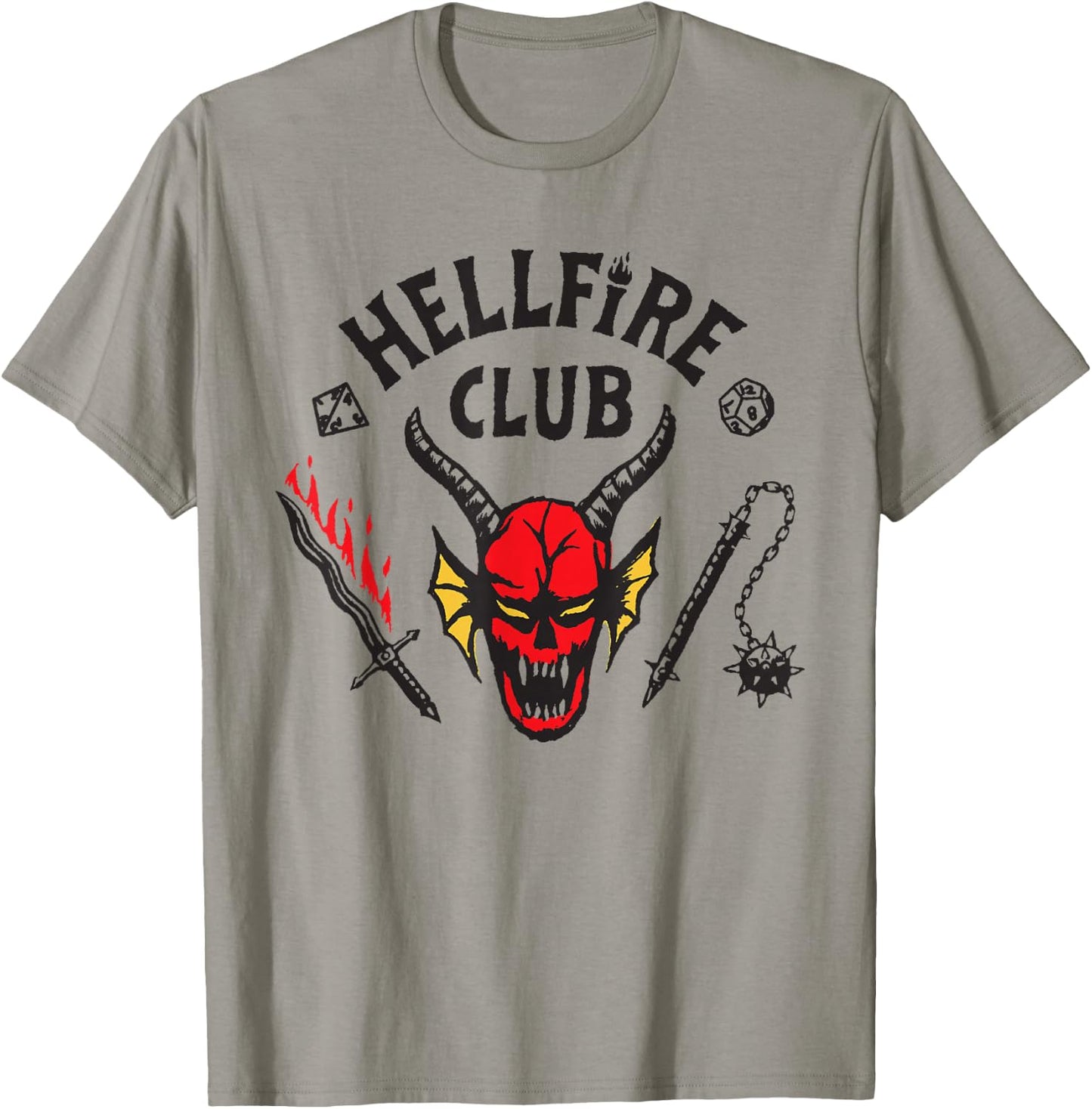 Stranger Things Hellfire Logo , white, S T-Shirt - T-Shirt | Sand