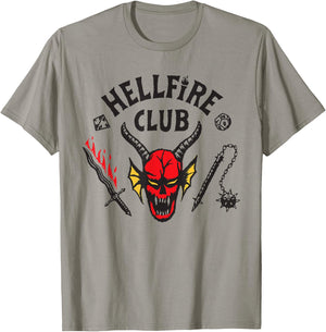 Stranger Things Hellfire Logo , white, S T-Shirt - T-Shirt | Sand