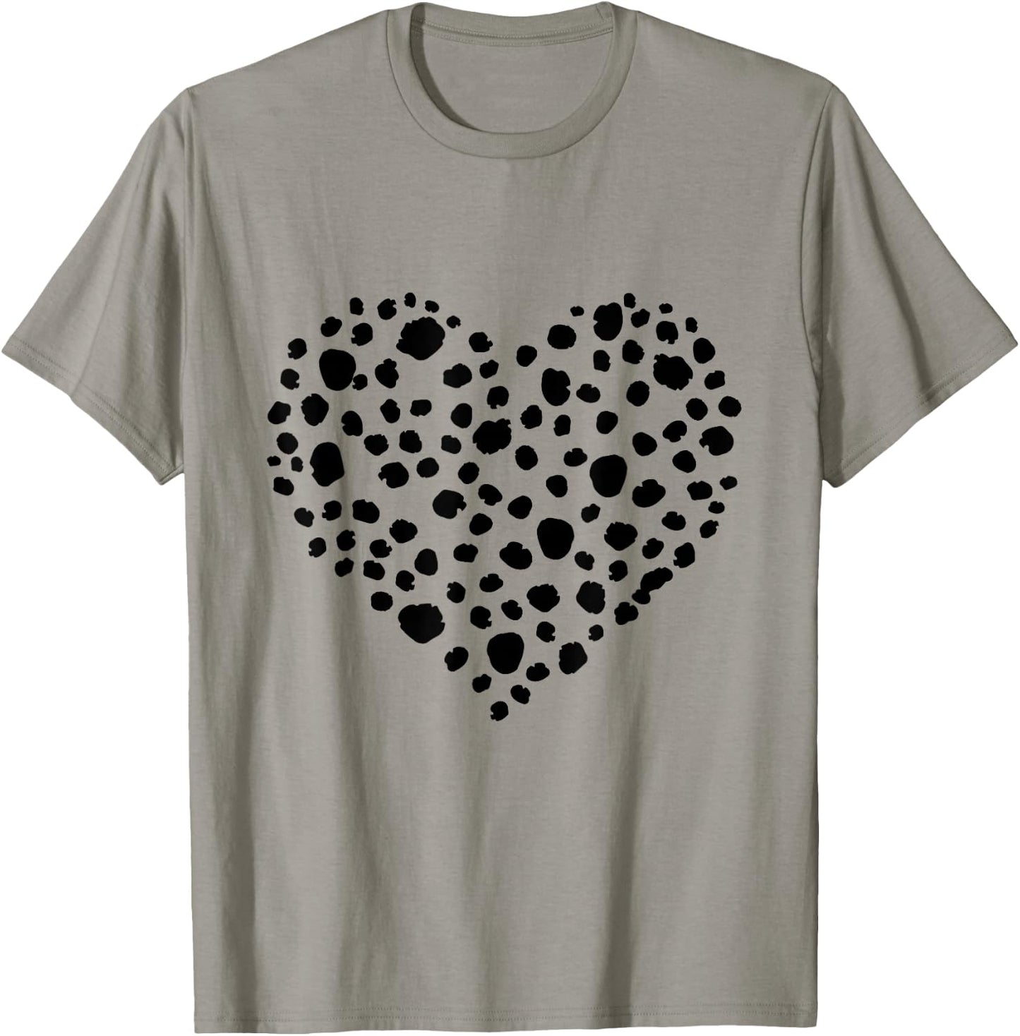Heart Shaped Dalmatian Pattern Shirt , White T-Shirt - T-Shirt | Sand