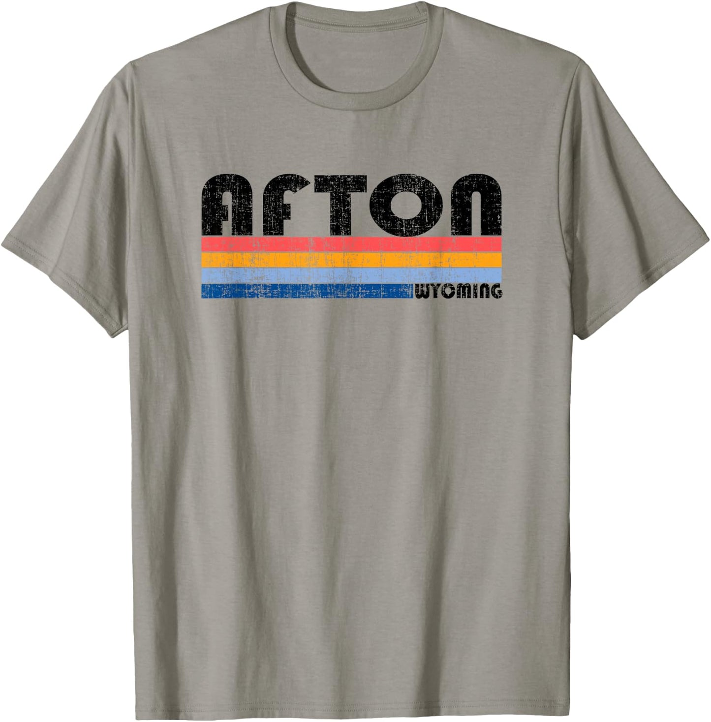 Vintage 70s 80s Style Afton, WY T-Shirt - T-Shirt | Sand