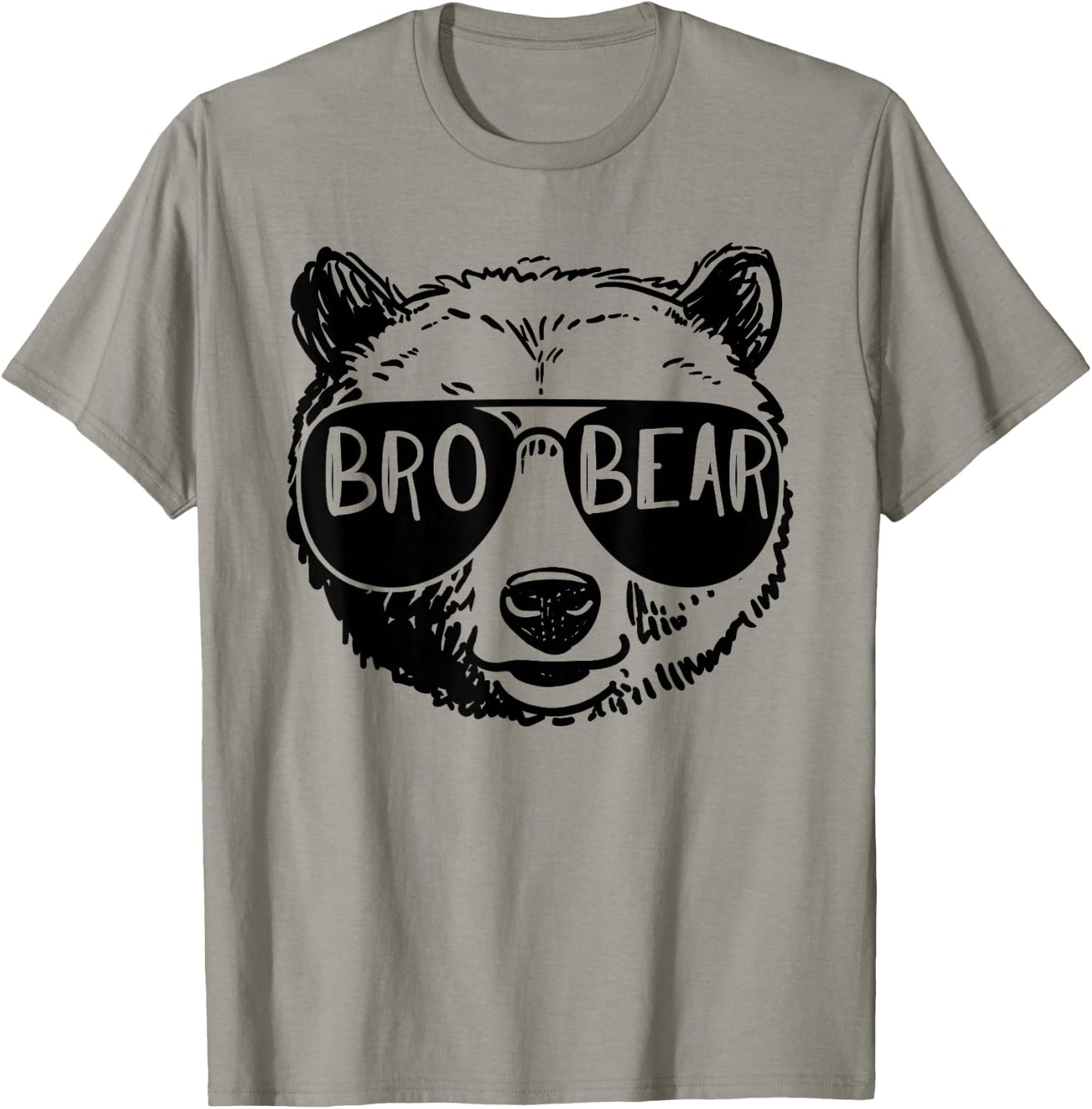 Brother Bear Face Sunglasses Leopard Print Father's Day T-Shirt - T-Shirt | Sand
