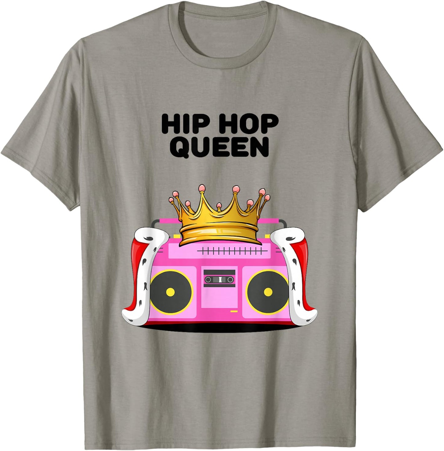 Hip Hop Queen Girls' Hip Hop Women's Hip Hop , White T-Shirt - T-Shirt | Sand