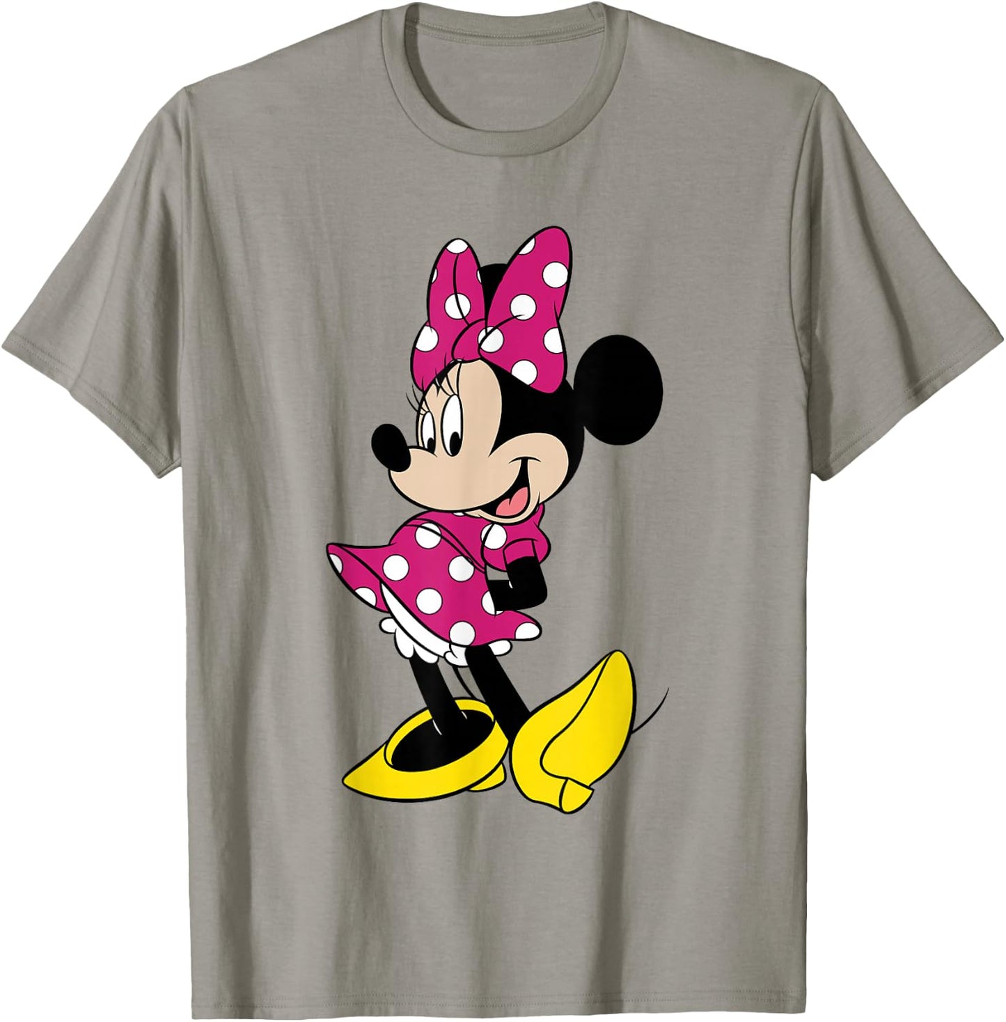 Disney Minnie Mouse Pink & White Polka Dots Dress Portrait T-Shirt - T-Shirt | Sand