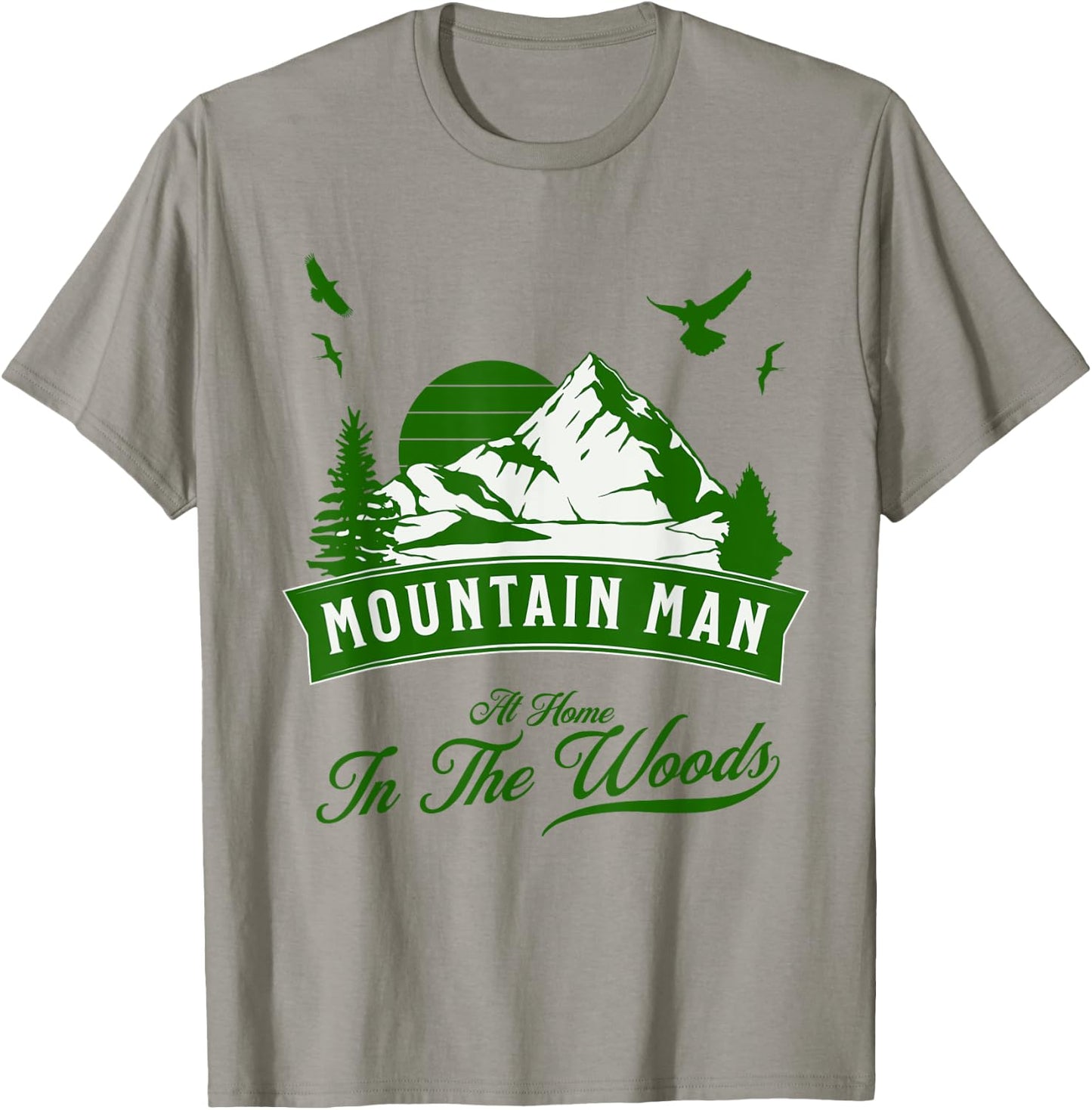 Mountain Man - At Home In The Woods T-Shirt - T-Shirt | Sand