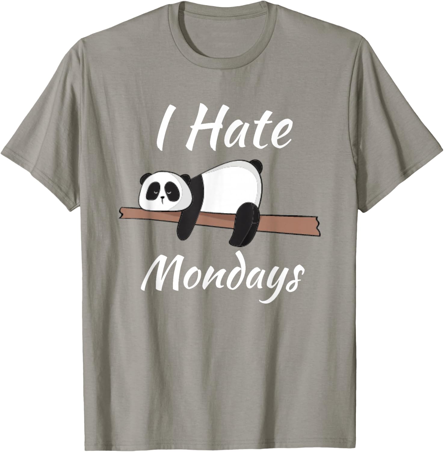 Cute Panda, I Hate Mondays Funny Gift T-Shirt - T-Shirt | Sand