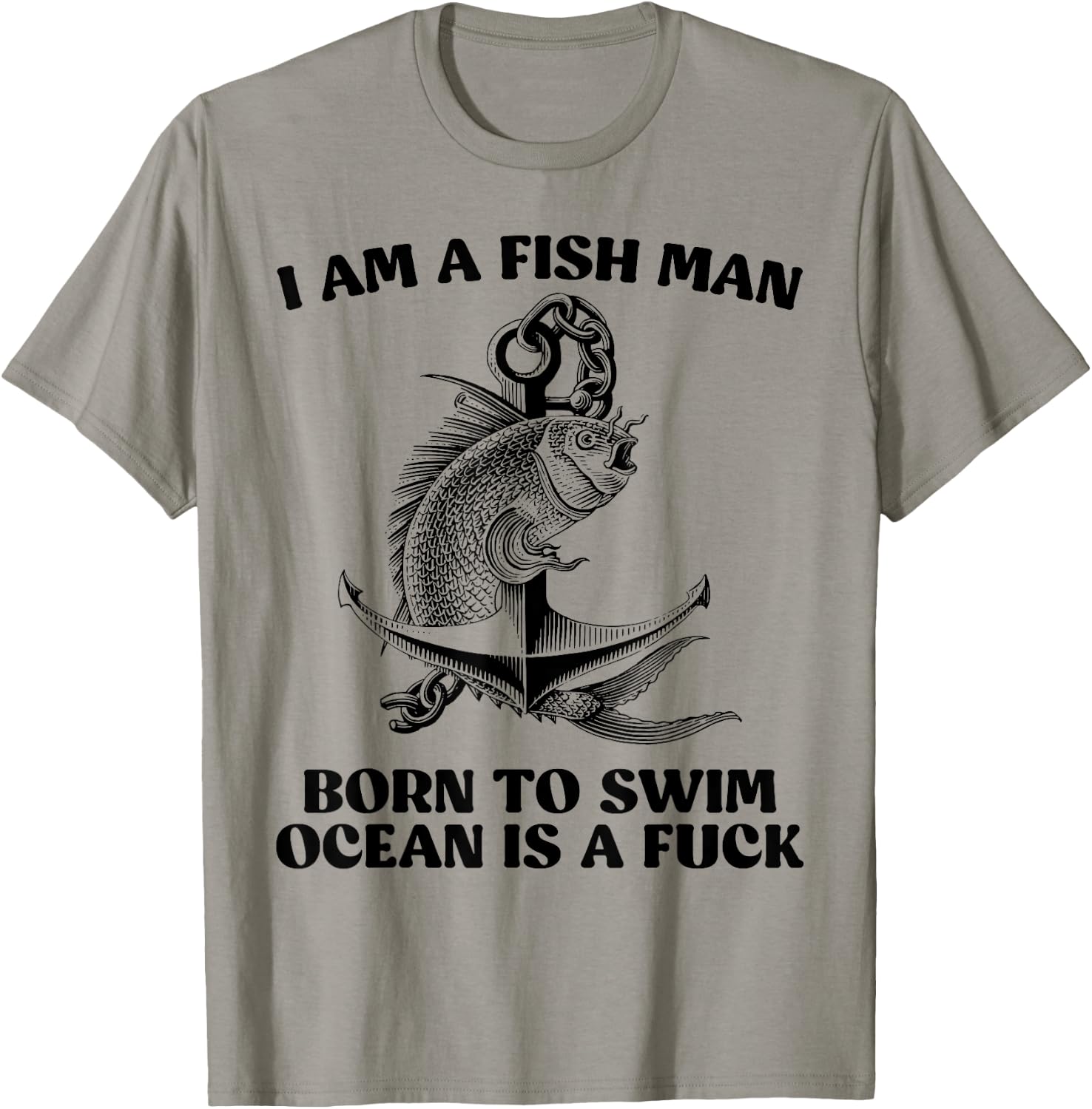 Funny Fishing Born To Swim gift 2022 T-Shirt - T-Shirt | Sand