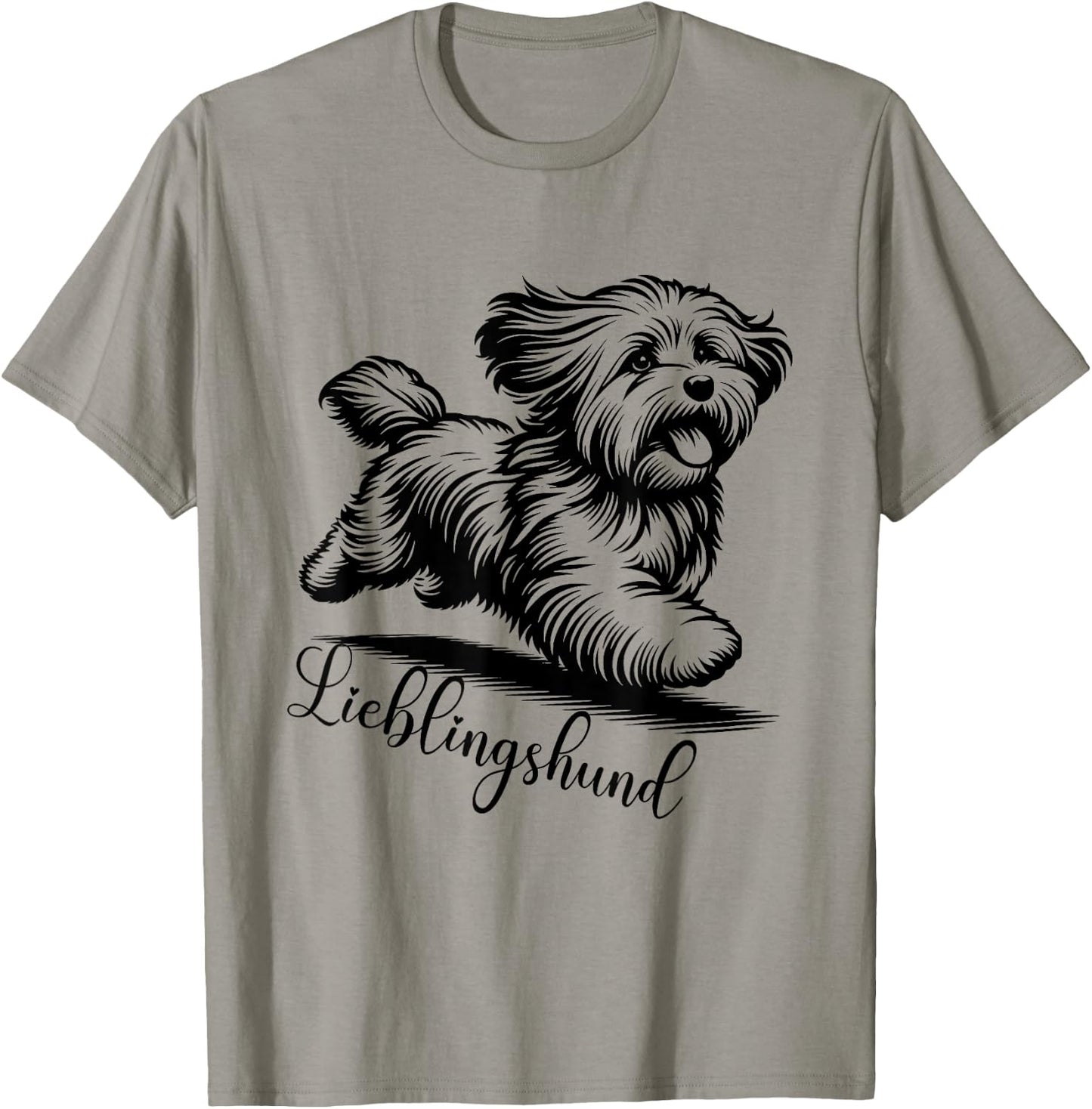 Havanese Dog , White T-Shirt - T-Shirt | Sand