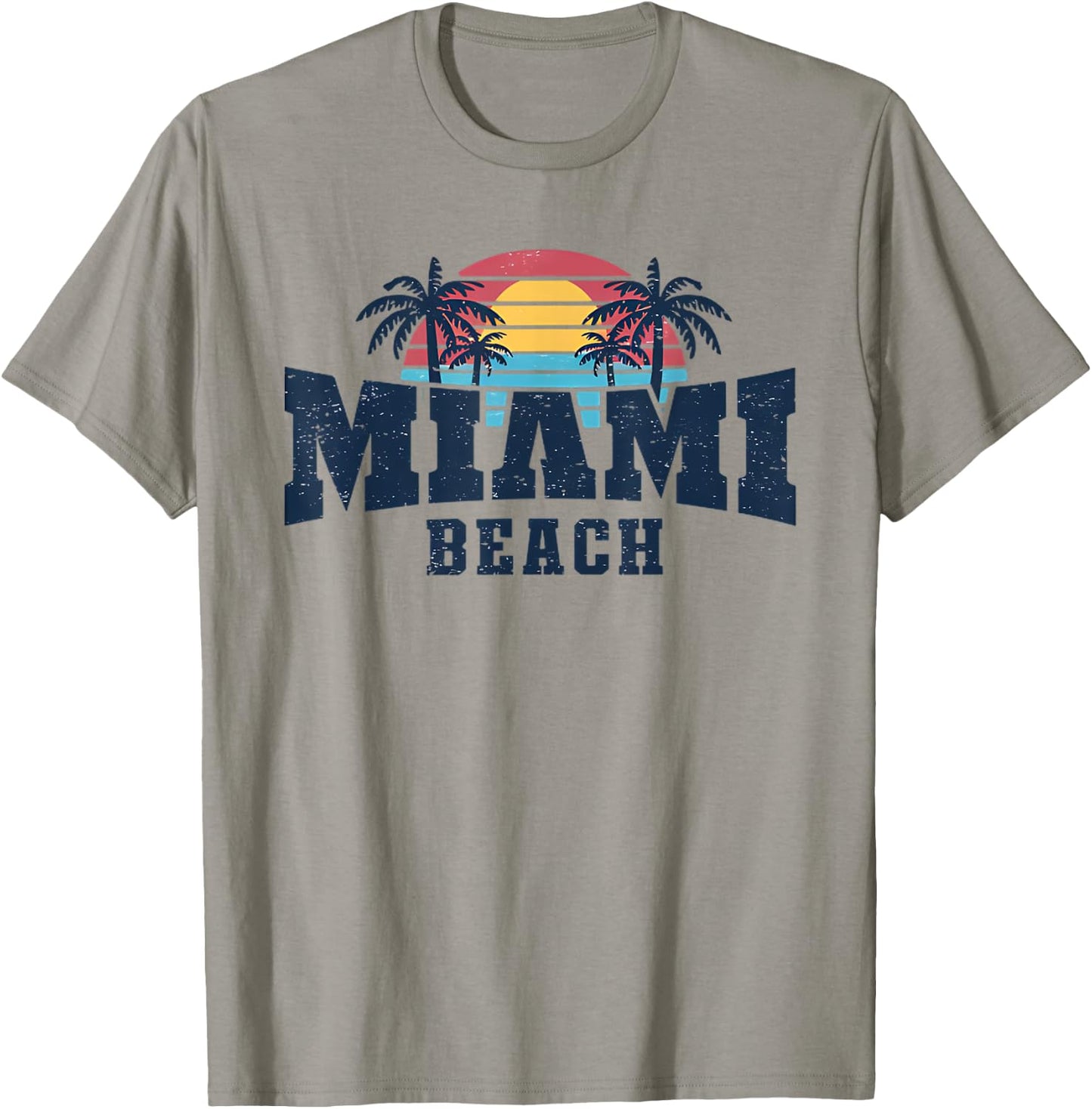 Retro Miami Florida Beach Funny Summer Vacation Trip Group T-Shirt - T-Shirt | Sand