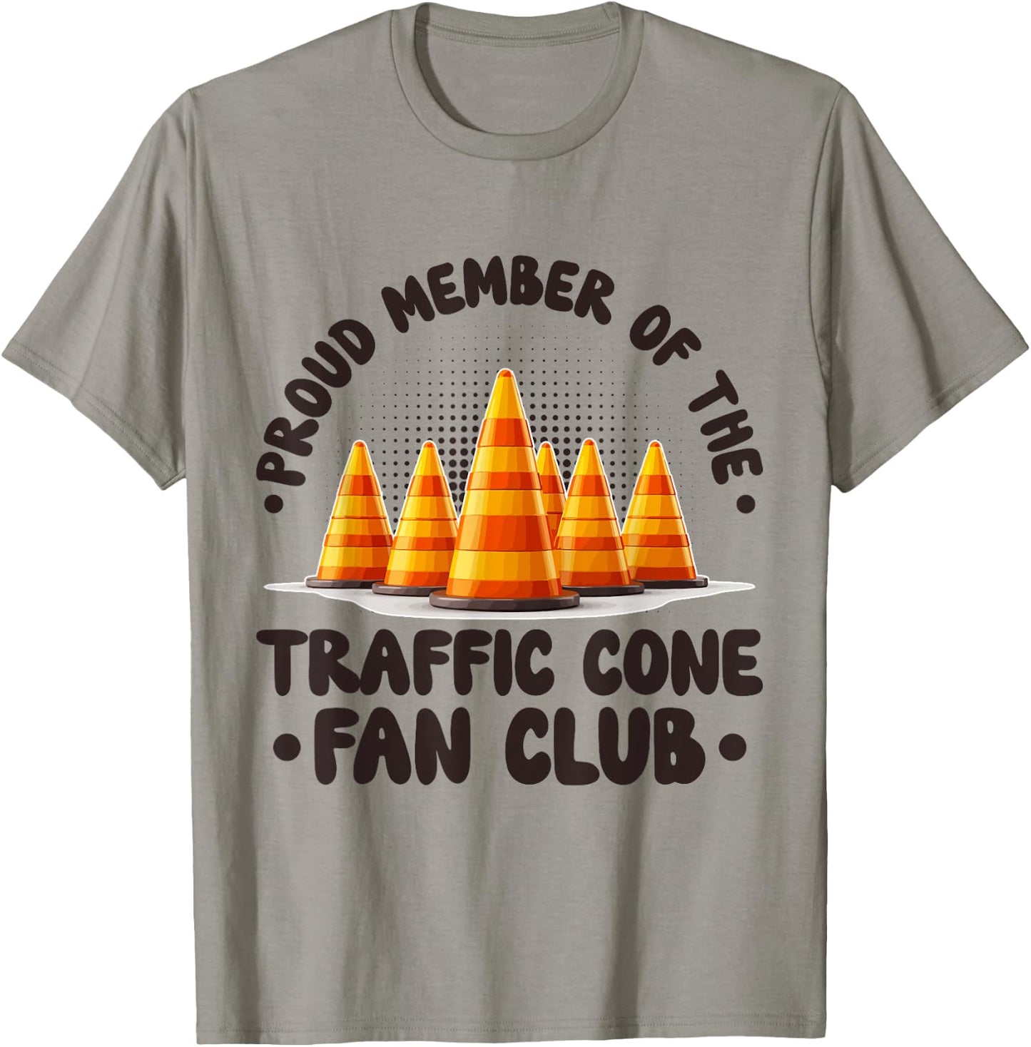 Member Of The Traffic Cone Fan Club Traffic Cone Halloween T-Shirt - T-Shirt | Sand