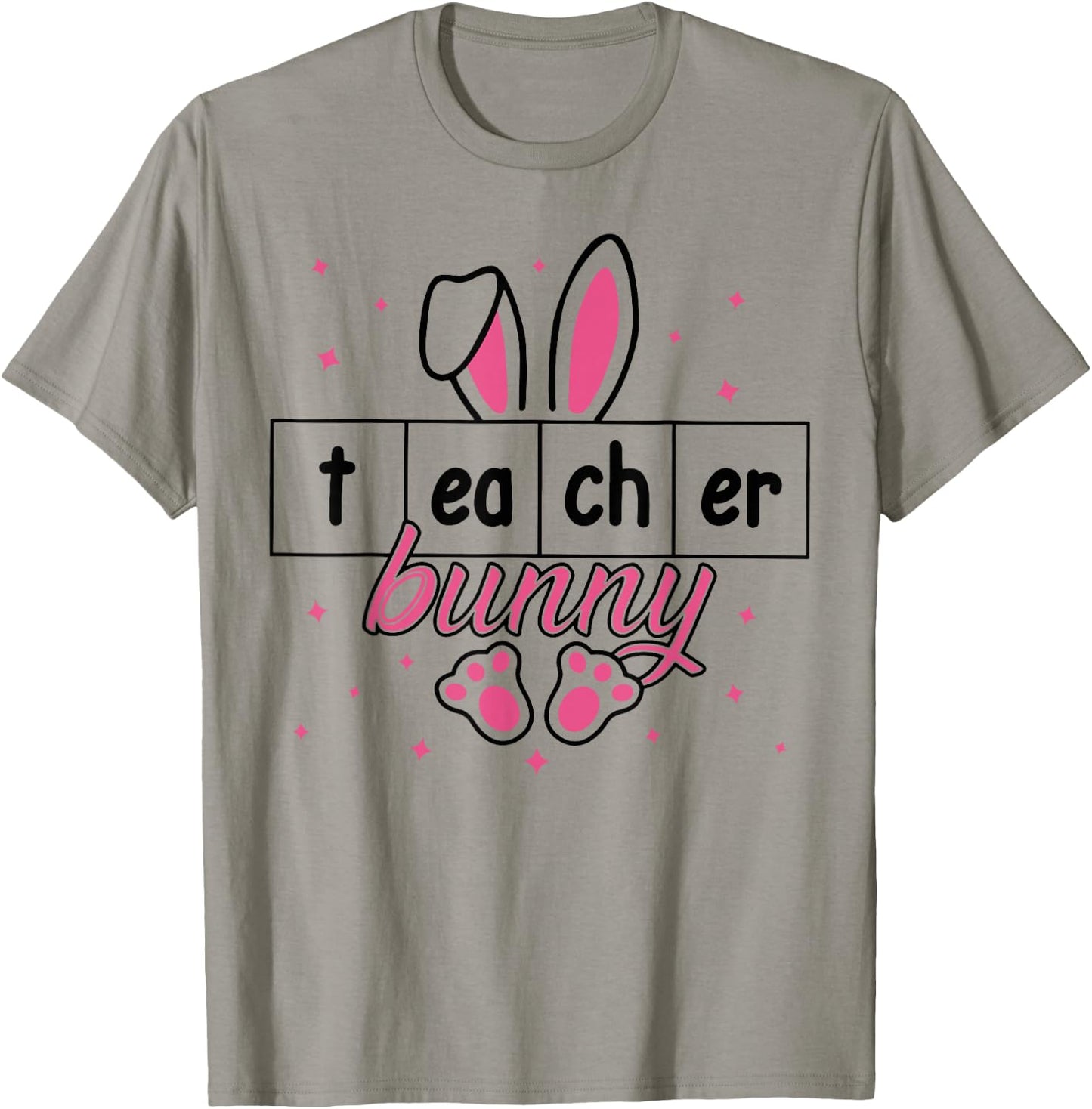 Reading Teacher Bunny Happy Easter Day T-Shirt - T-Shirt | Sand