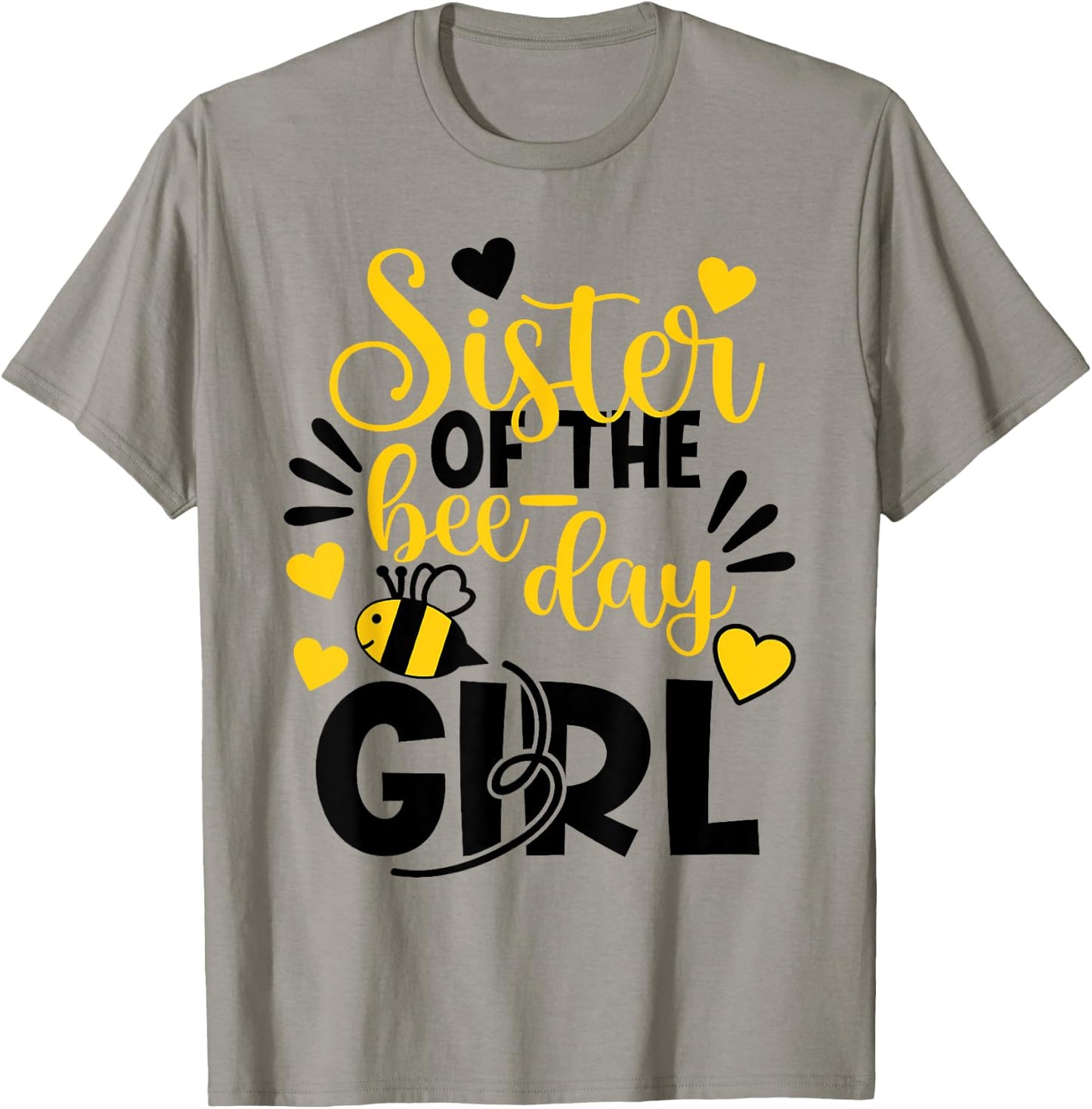 Sister Of The Bee Day Girl Hive Party Matching Birthday T-Shirt - T-Shirt | Sand