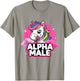 Alpha Male Unicorn Pride Month Rainbow Design T-Shirt - T-Shirt | Sand