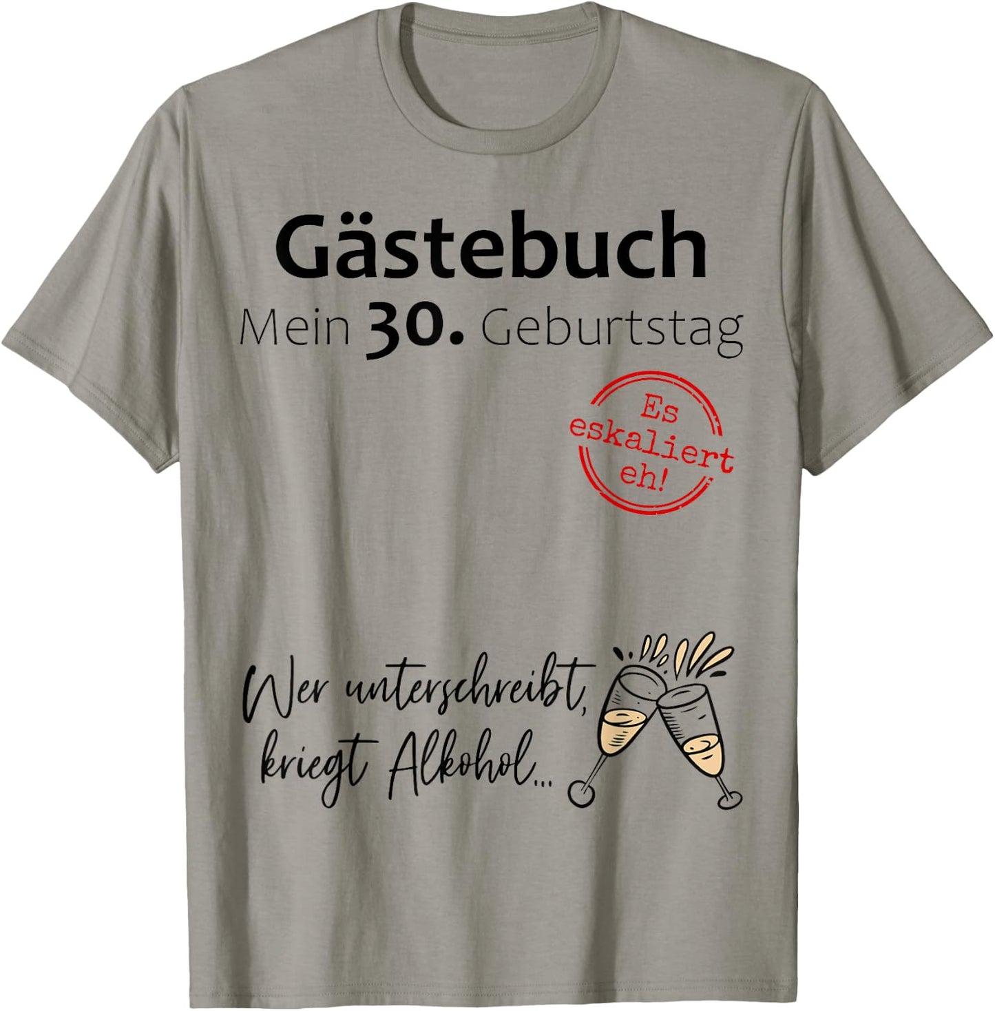 30. Geburtstag Mann Frau 30 Jahre 1996 Deko Lustig Geschenk T-Shirt - T-Shirt | Sand